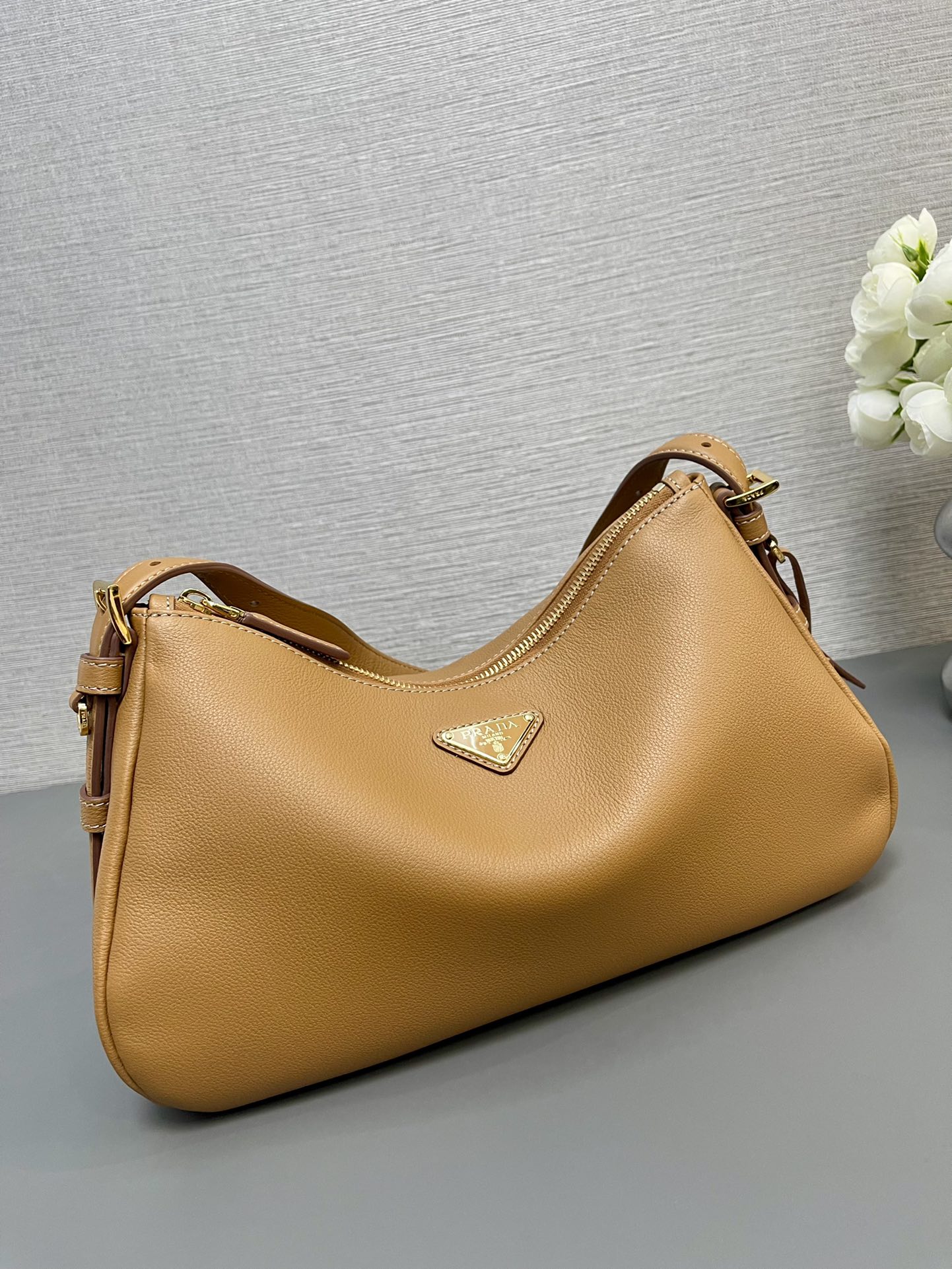 Prada Aimée Medium Leather Shoulder Bag