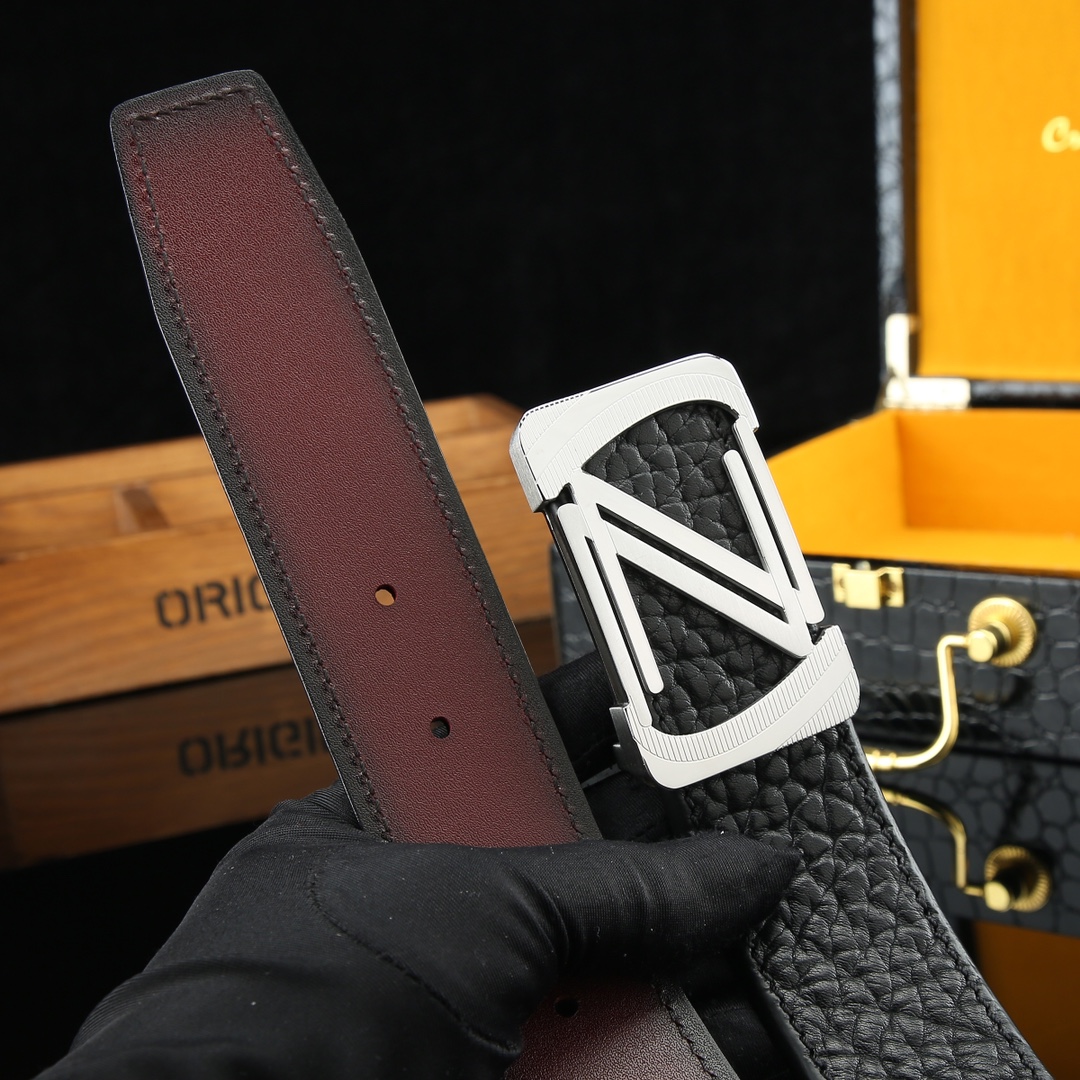 Z Logo Retrol Leather Belt