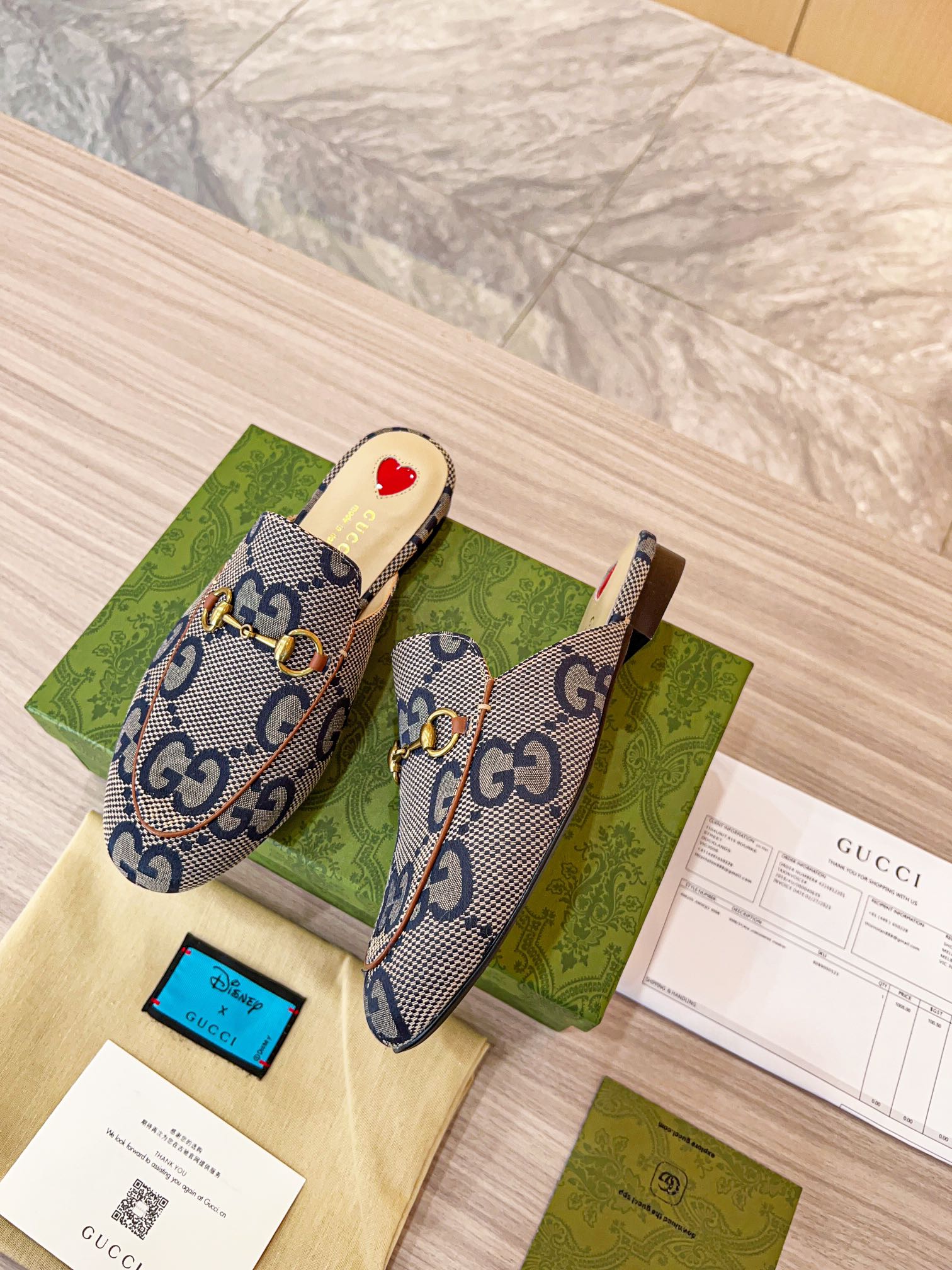 Gucci Classic Printed Mule Shoes