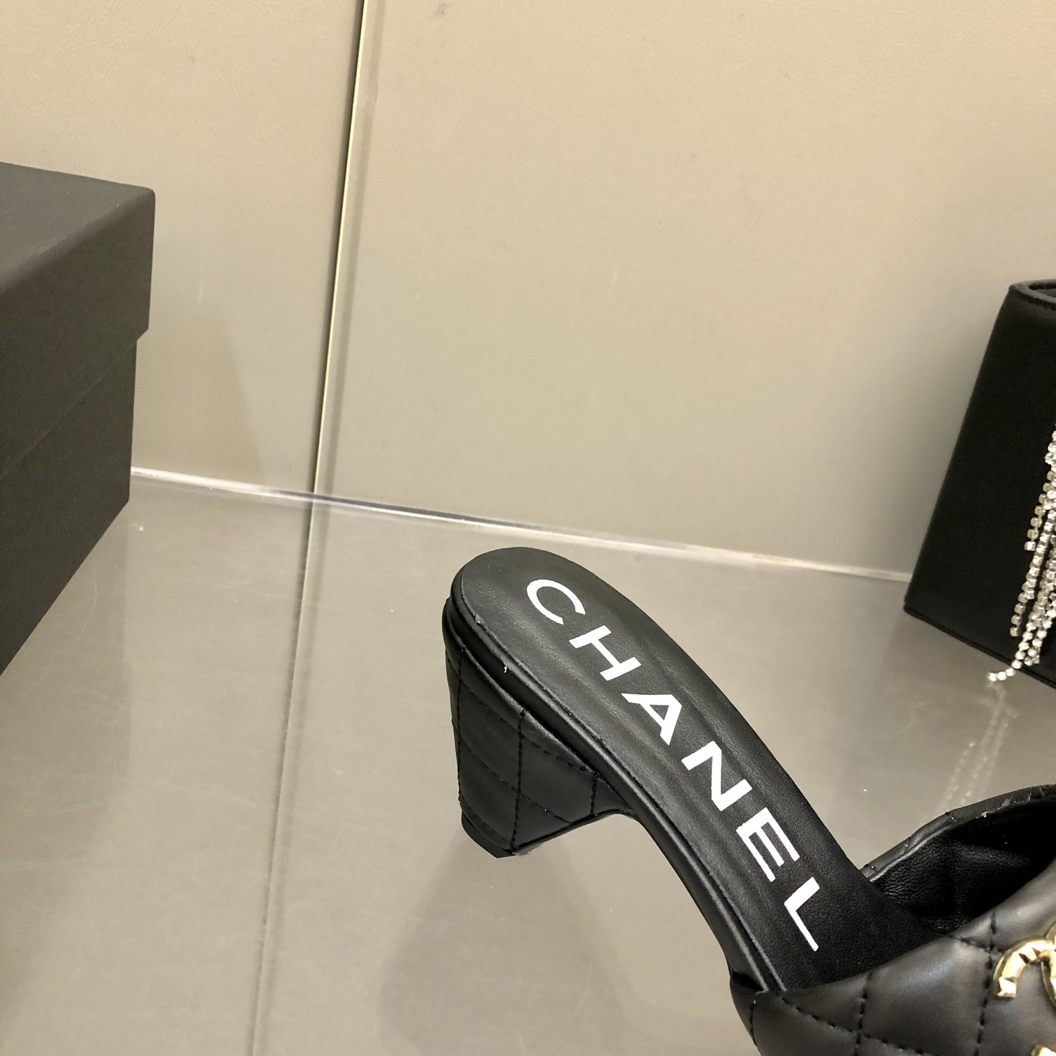 Chanel Sheepskin Low-Heel Mule Slippers