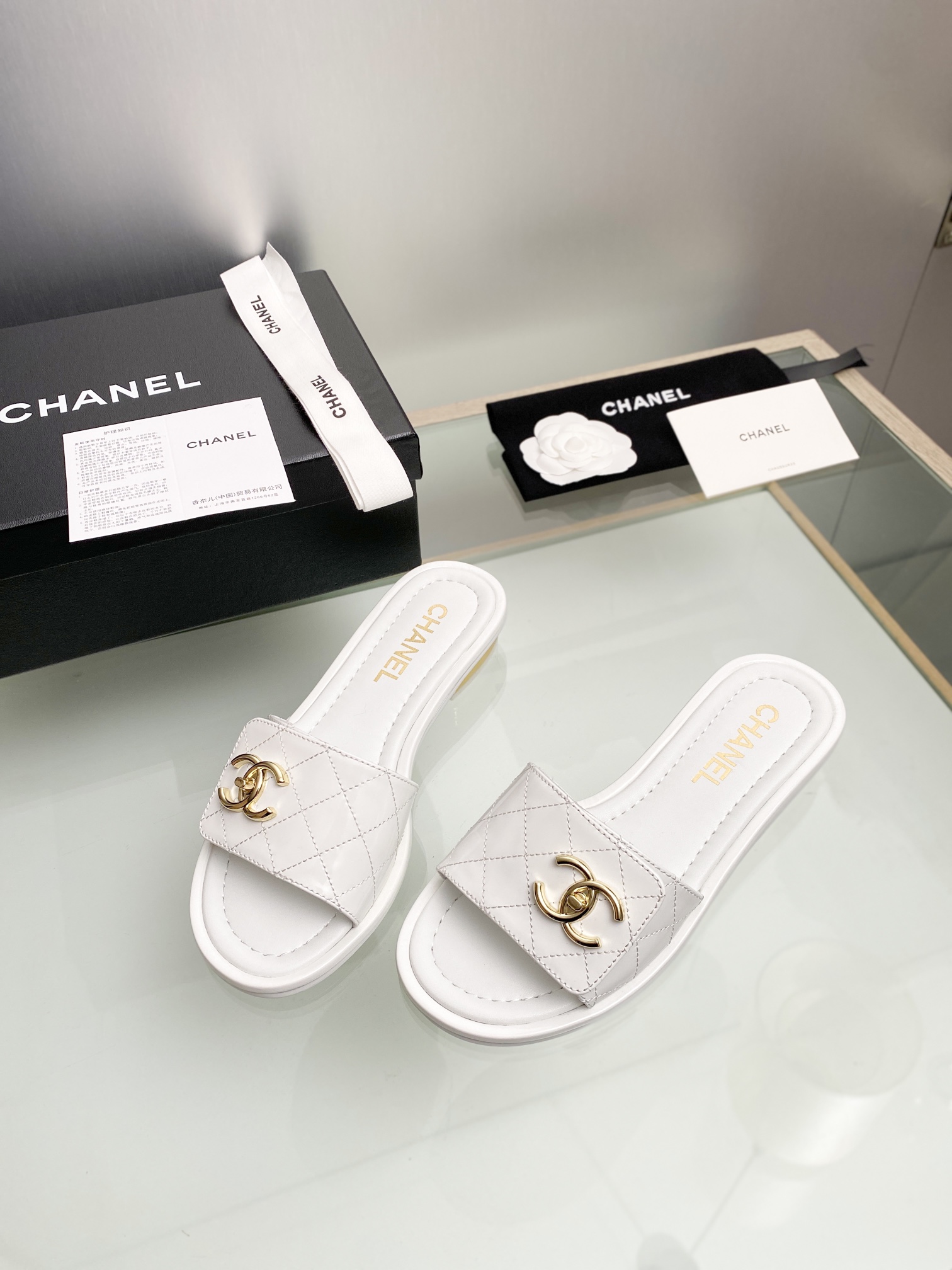 CHANEL Lambskin Slippers