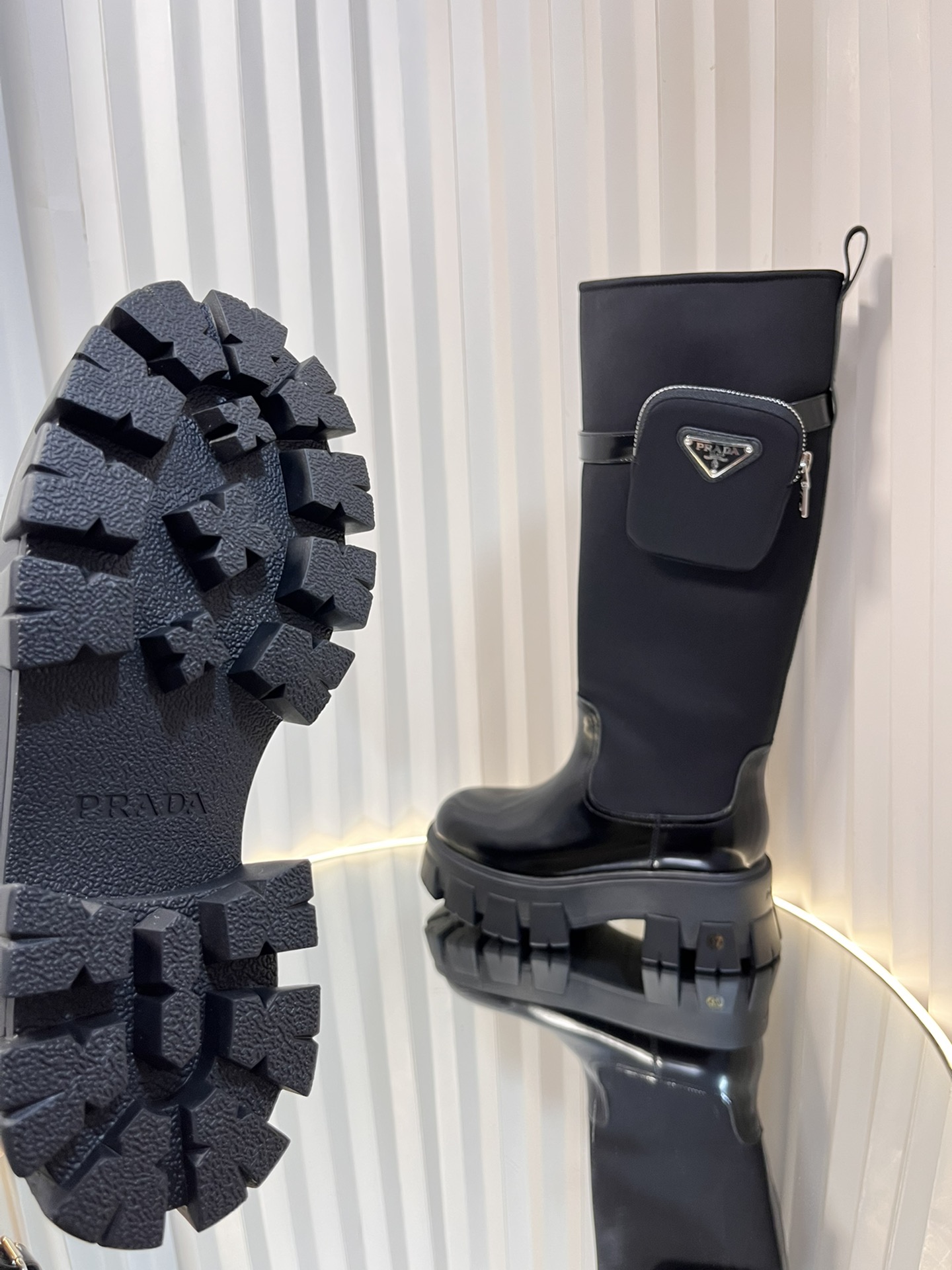 Prada FW24 New Arrivals Leather Long Boots