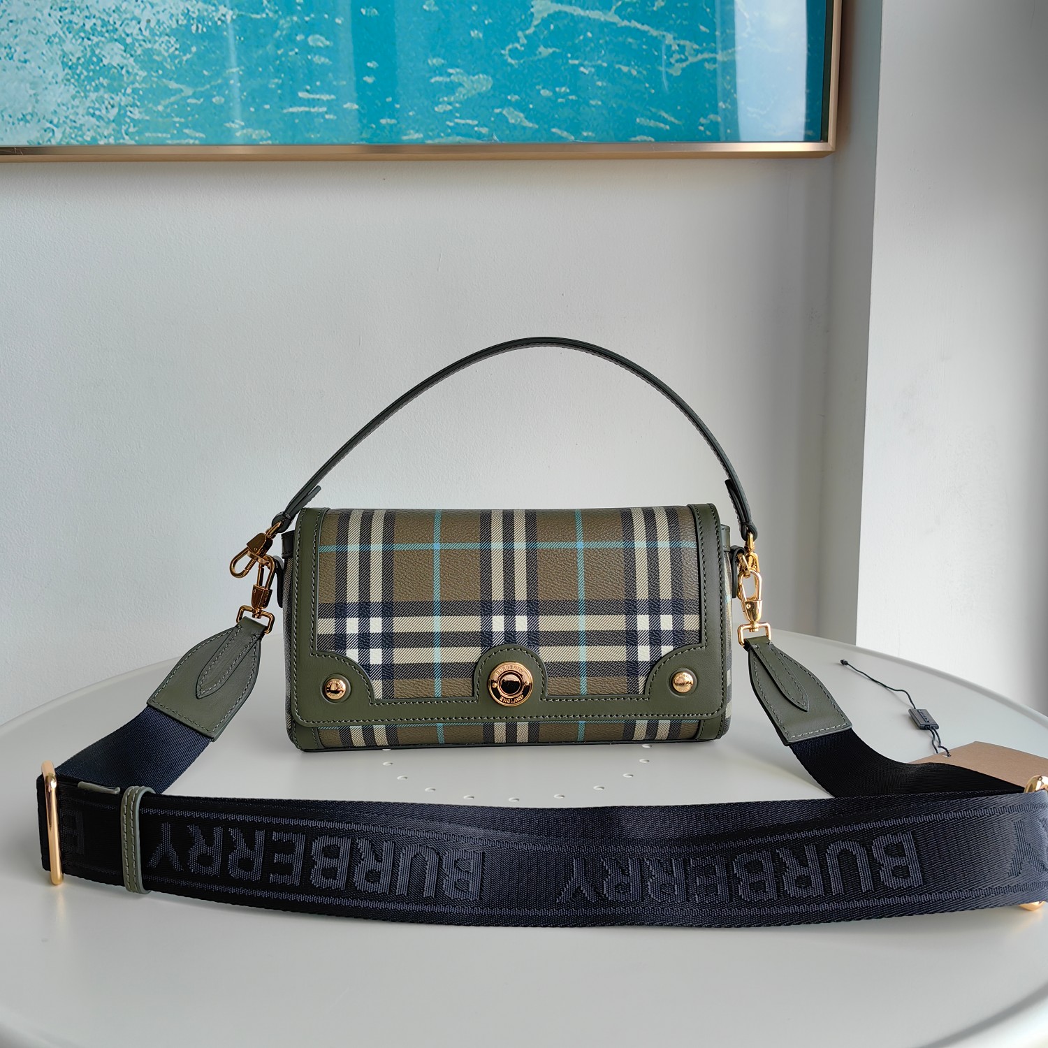 Burberry Vintage Check Leather Small Bag
