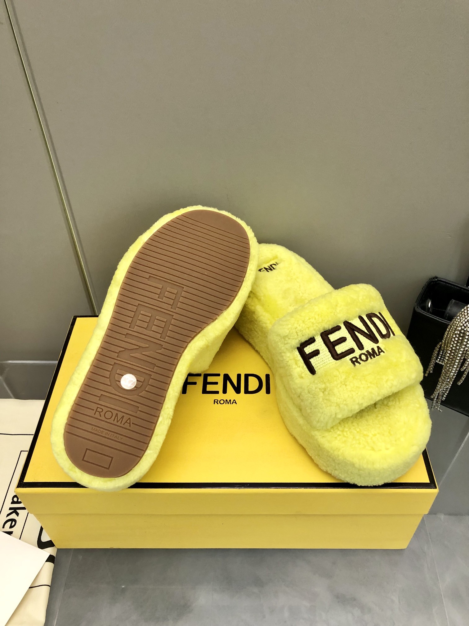 Fendi Furry Slippers