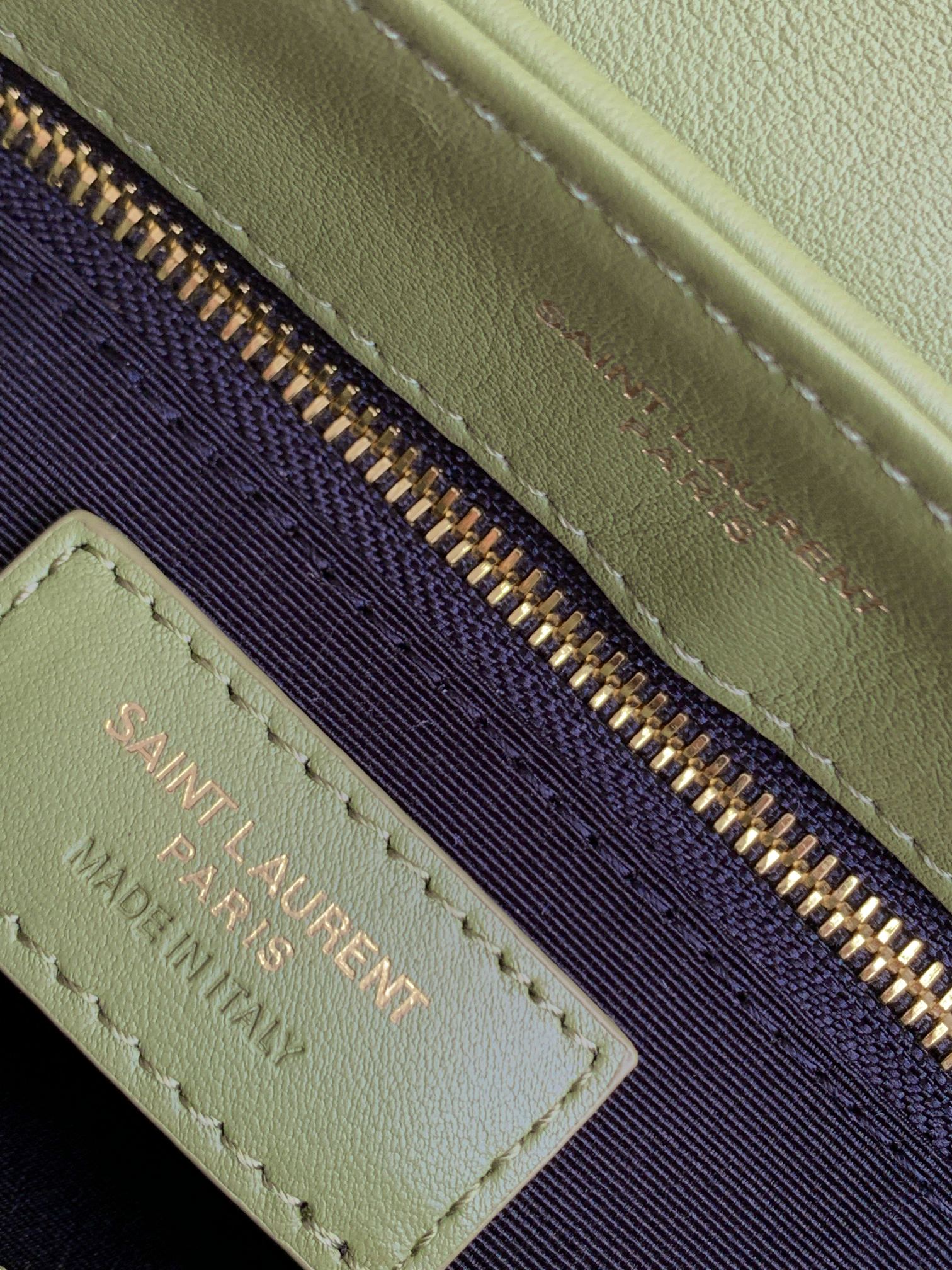 Saint Laurent Paris Green Leather Women's Crossbody Bag