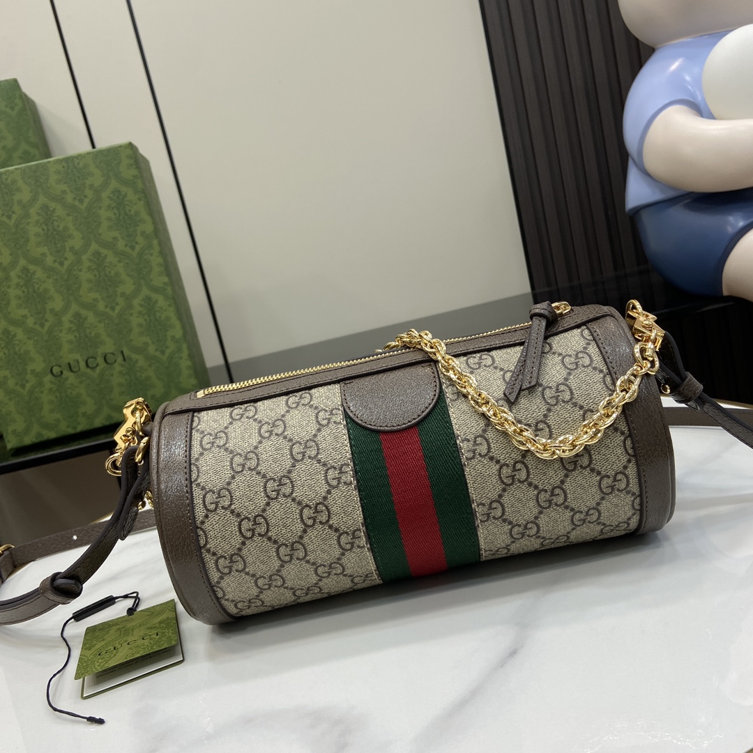 Gucci Ophidia Chain Cylinder Bag