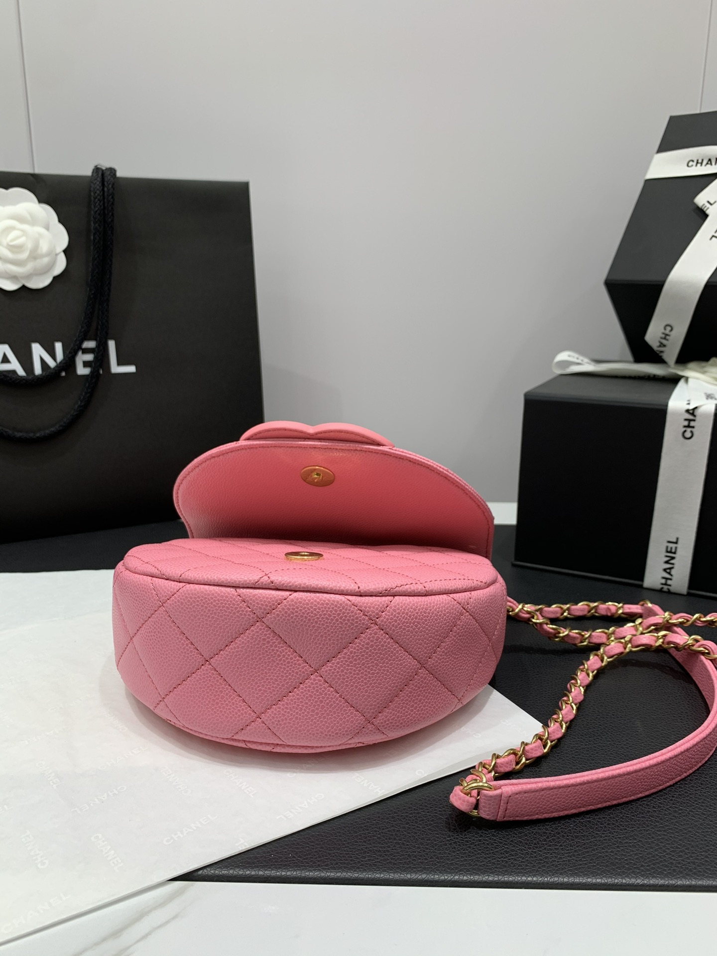 Chanel Elegant Lambskin Crossbody Bag