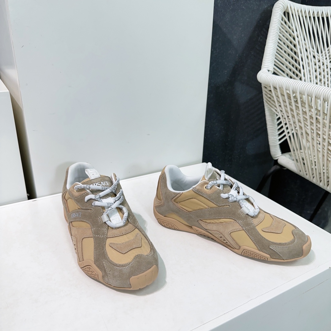 Versace Galaxia Leather Sneakers Casual Shoes