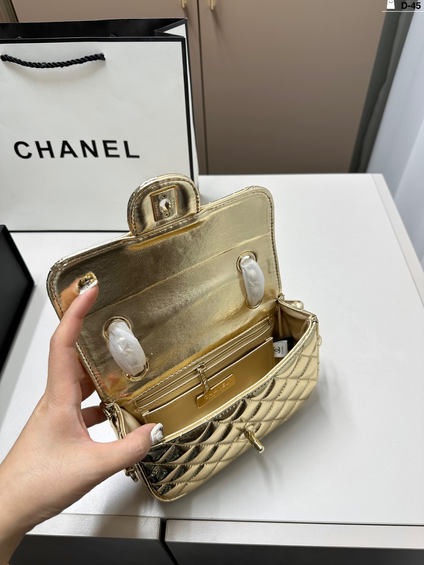 Chanel Patent Leather Chain Bag