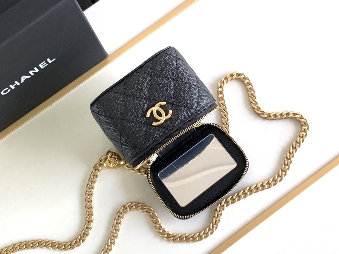 Chanel Classic Goatskin Chain Makeup Bag