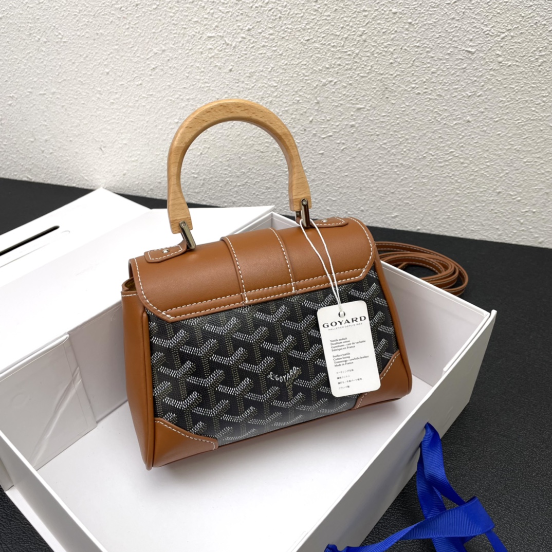 Original big brand luxury goods 1:1 high-end quality top qualityGoyard mini Saigon bagOriginal big brand luxury goods 1:1 high-end quality top original size copy