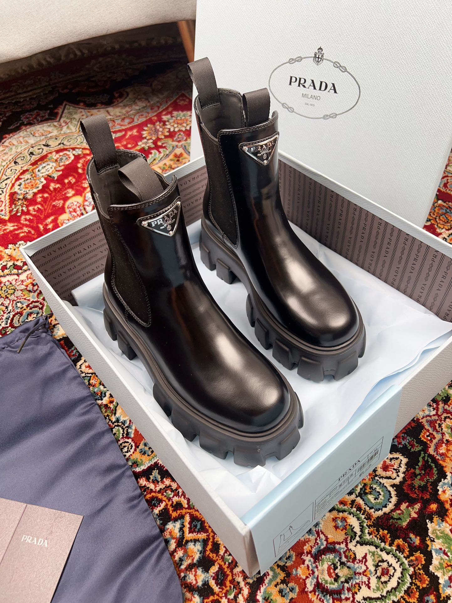 Prada Platform Chunky Short Boots