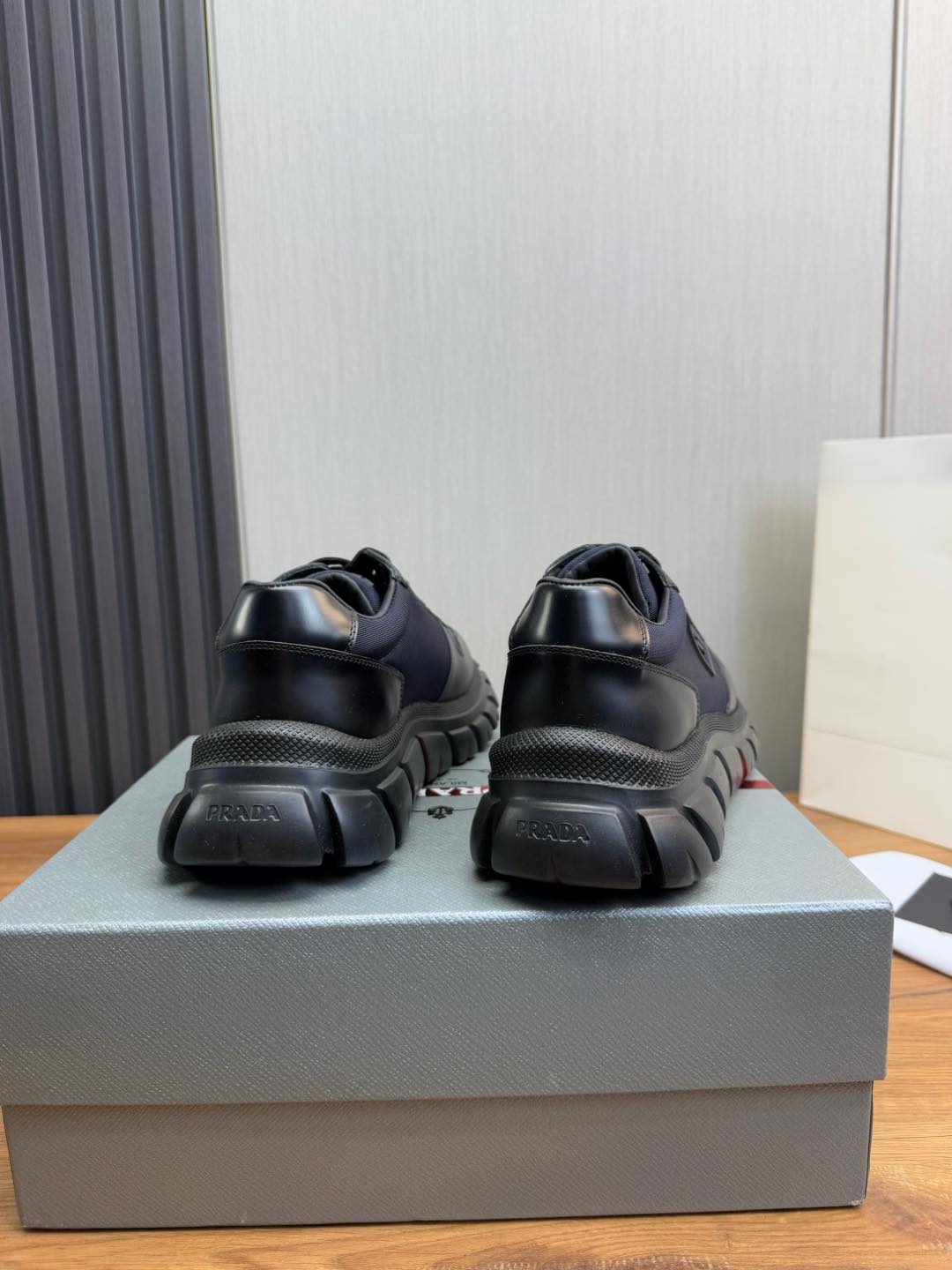 Prada Leather and Mesh Sneakers