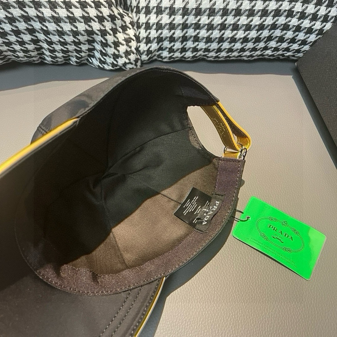 Prada Oxford Canvas Cap with Peak