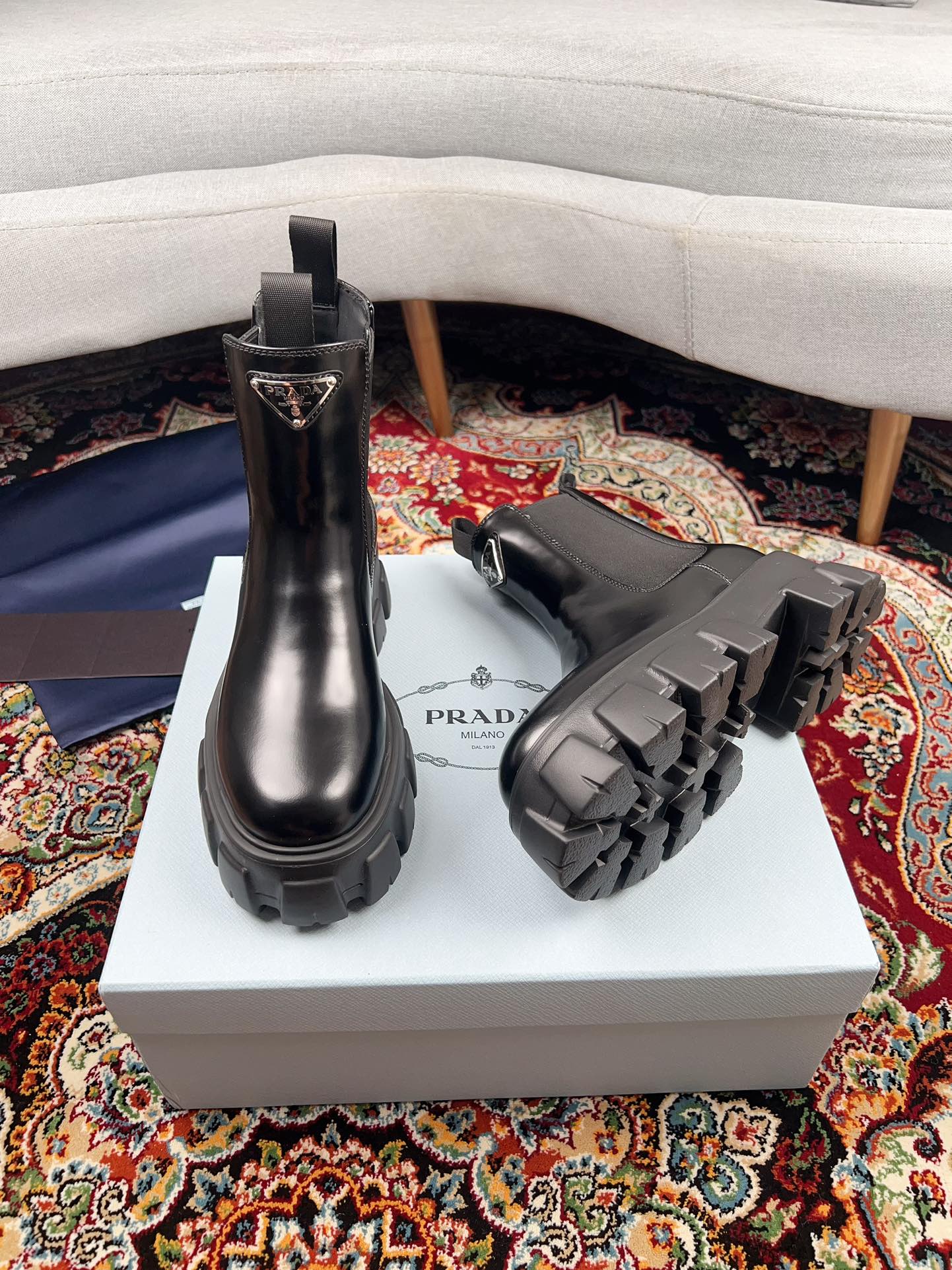 Prada Platform Chunky Short Boots