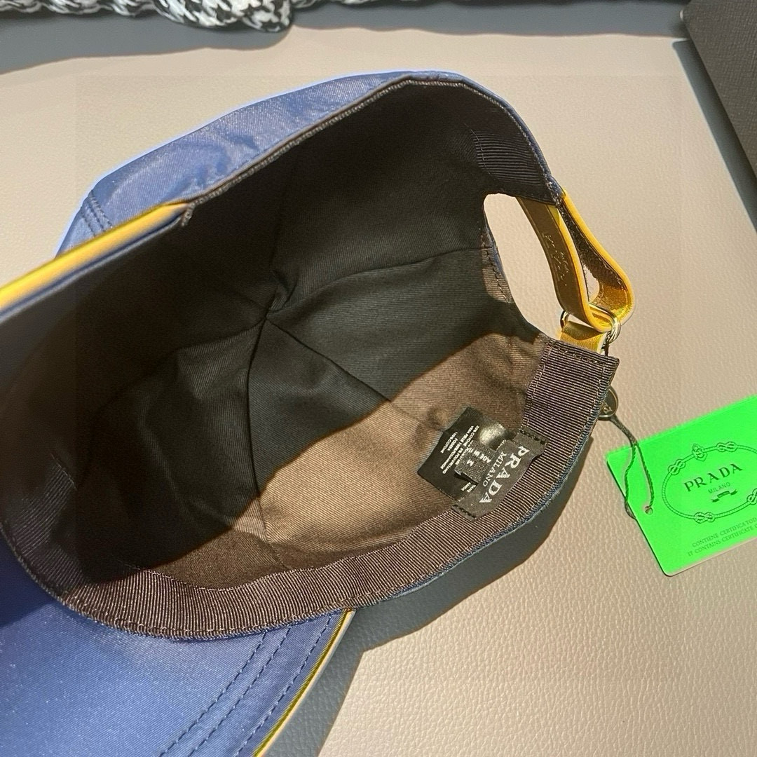 Prada Oxford Canvas Cap with Peak