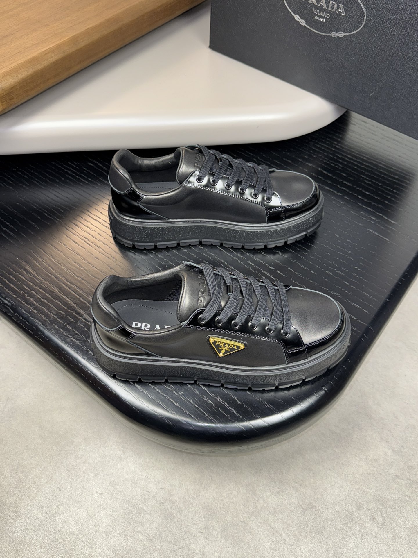 Prada Napa Calfskin Sneakers