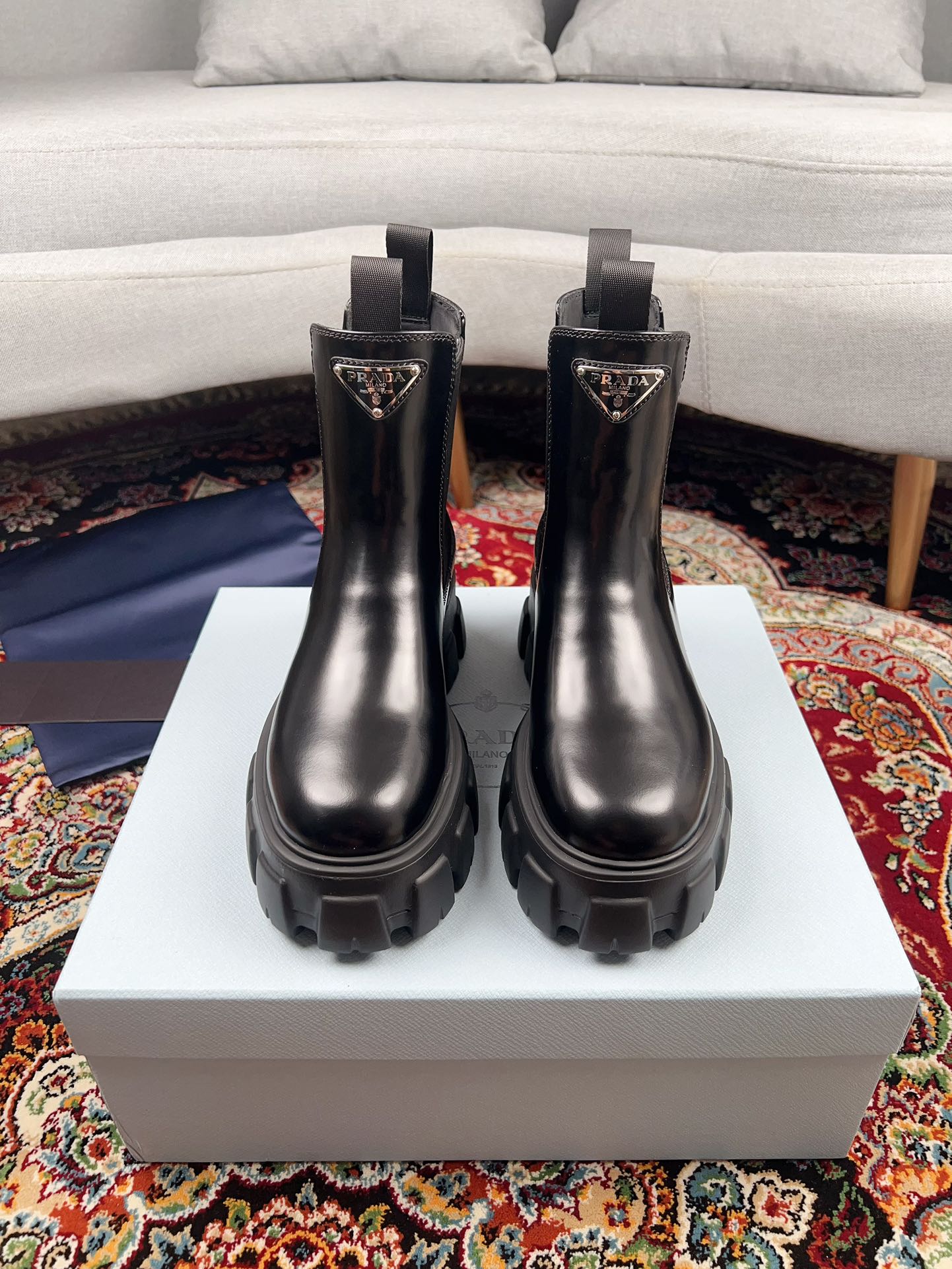 Prada Platform Chunky Short Boots