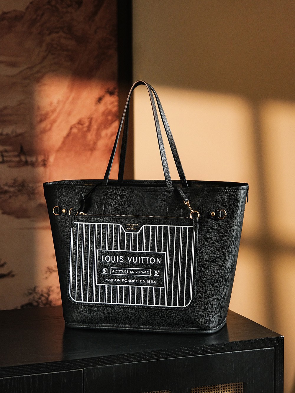 NEVER FULL Chip Diamond Quilted Pattern Single-Shoulder Tote Bag