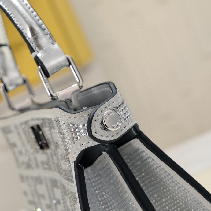 Fendi Peekaboo ISeeU Petite Suede Handbag