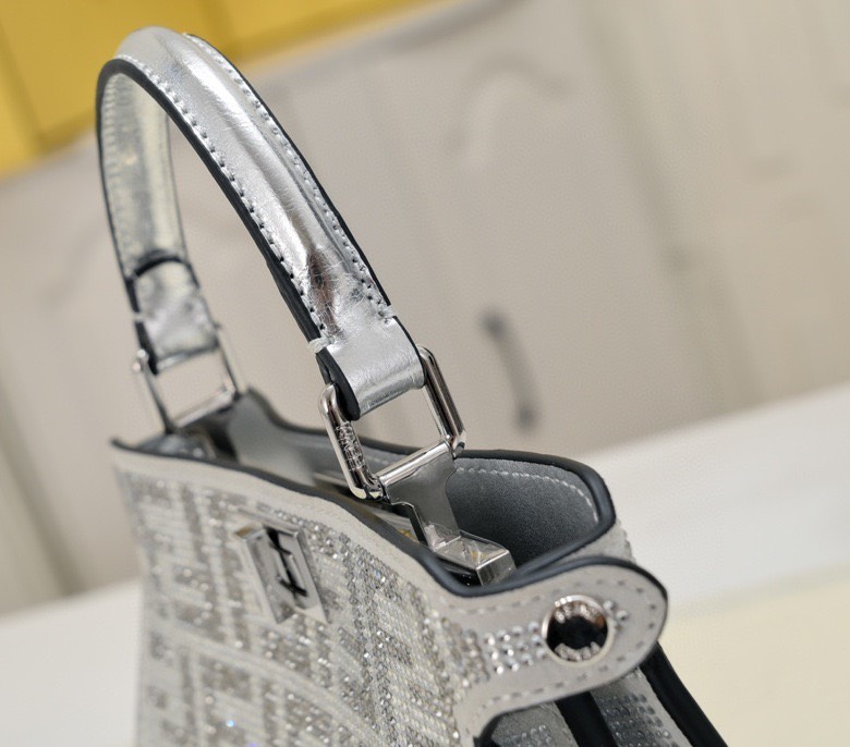 Fendi Peekaboo ISeeU Petite Suede Handbag