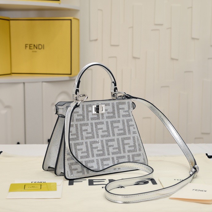Fendi Peekaboo ISeeU Petite Suede Handbag