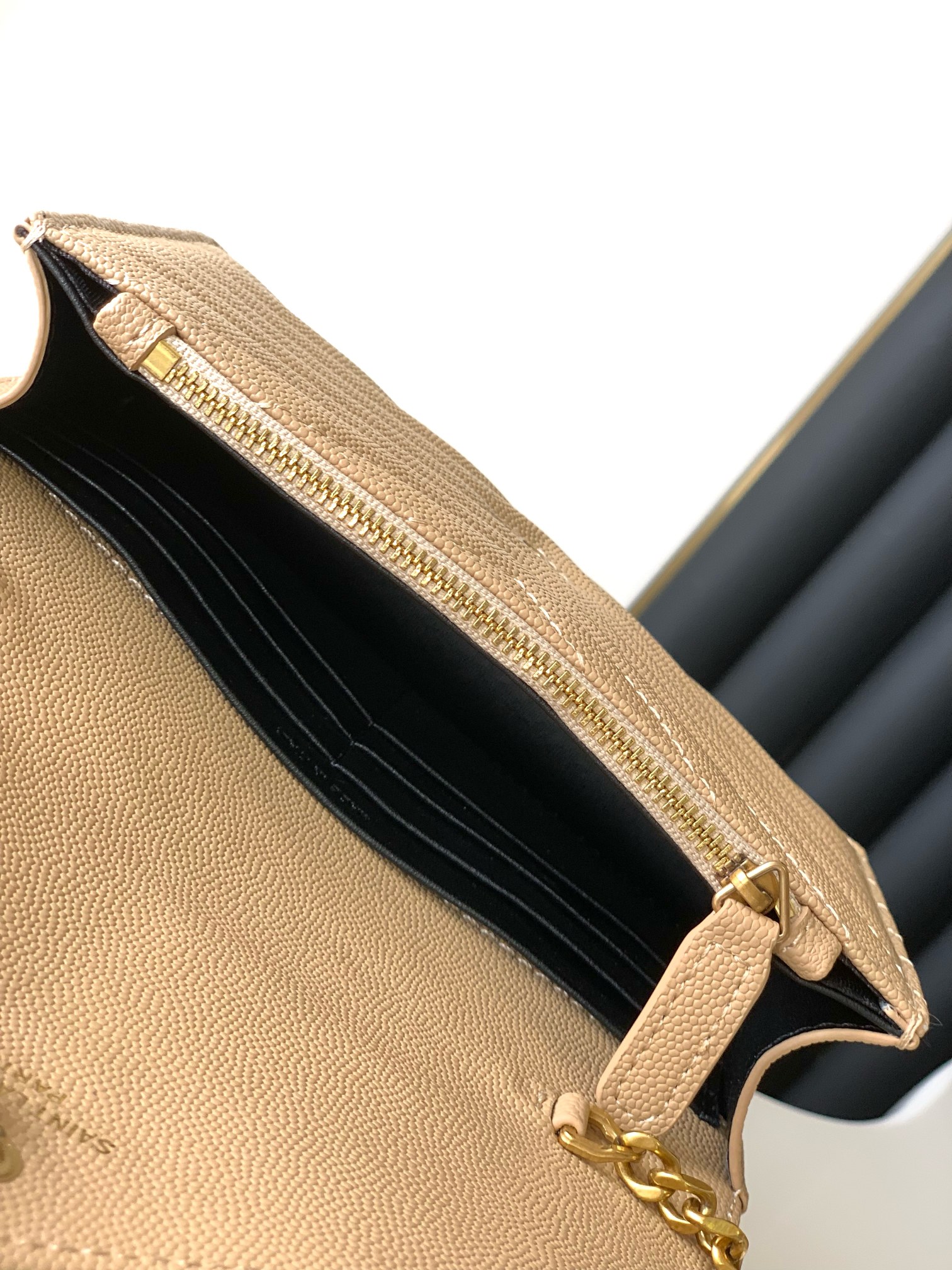 Saint Laurent Caviar Leather Chain Bag