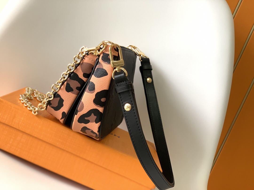 LV Printed Leather Chain Bag