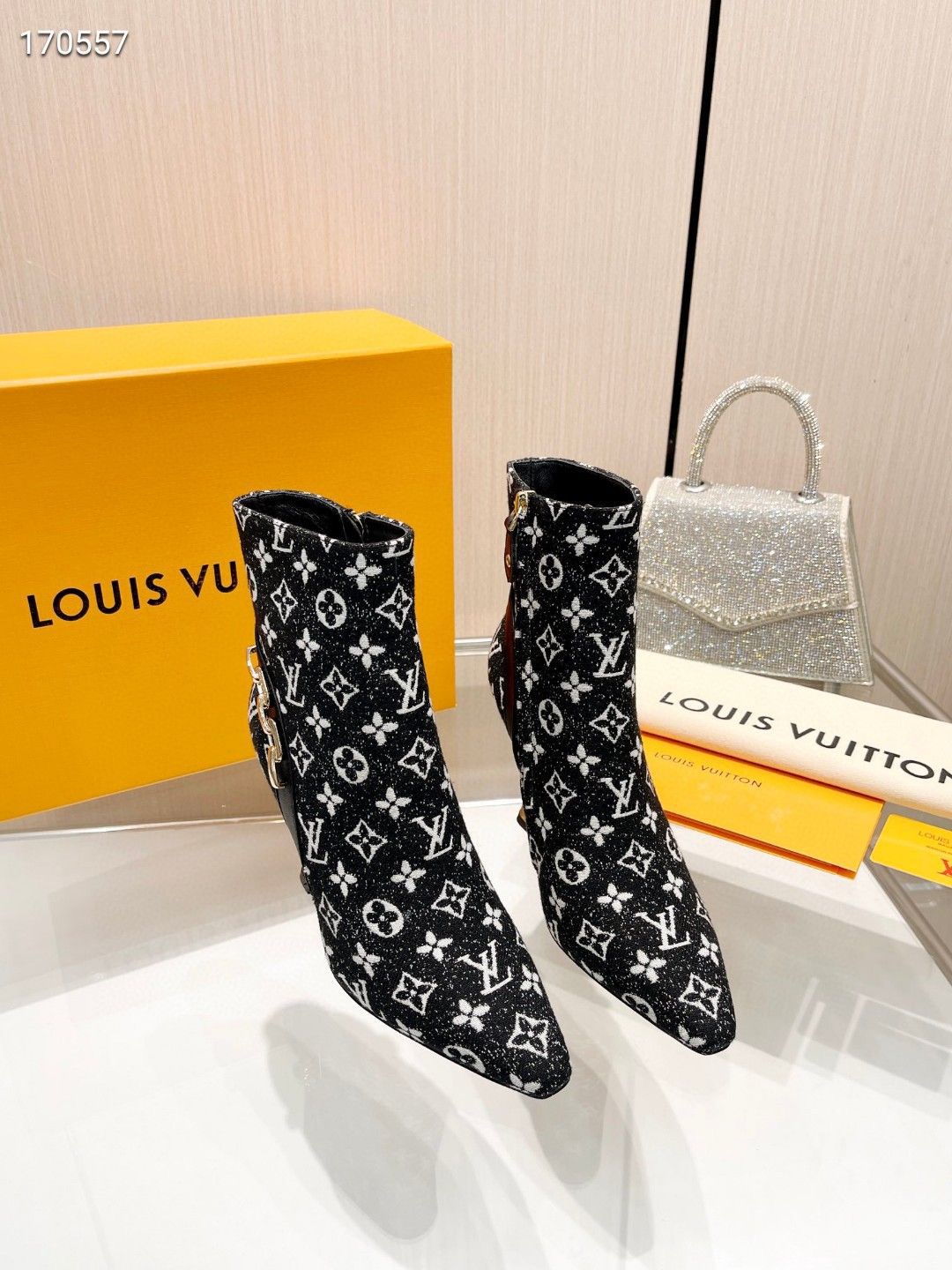 LV Runway Collection Monogram Ankle Boots