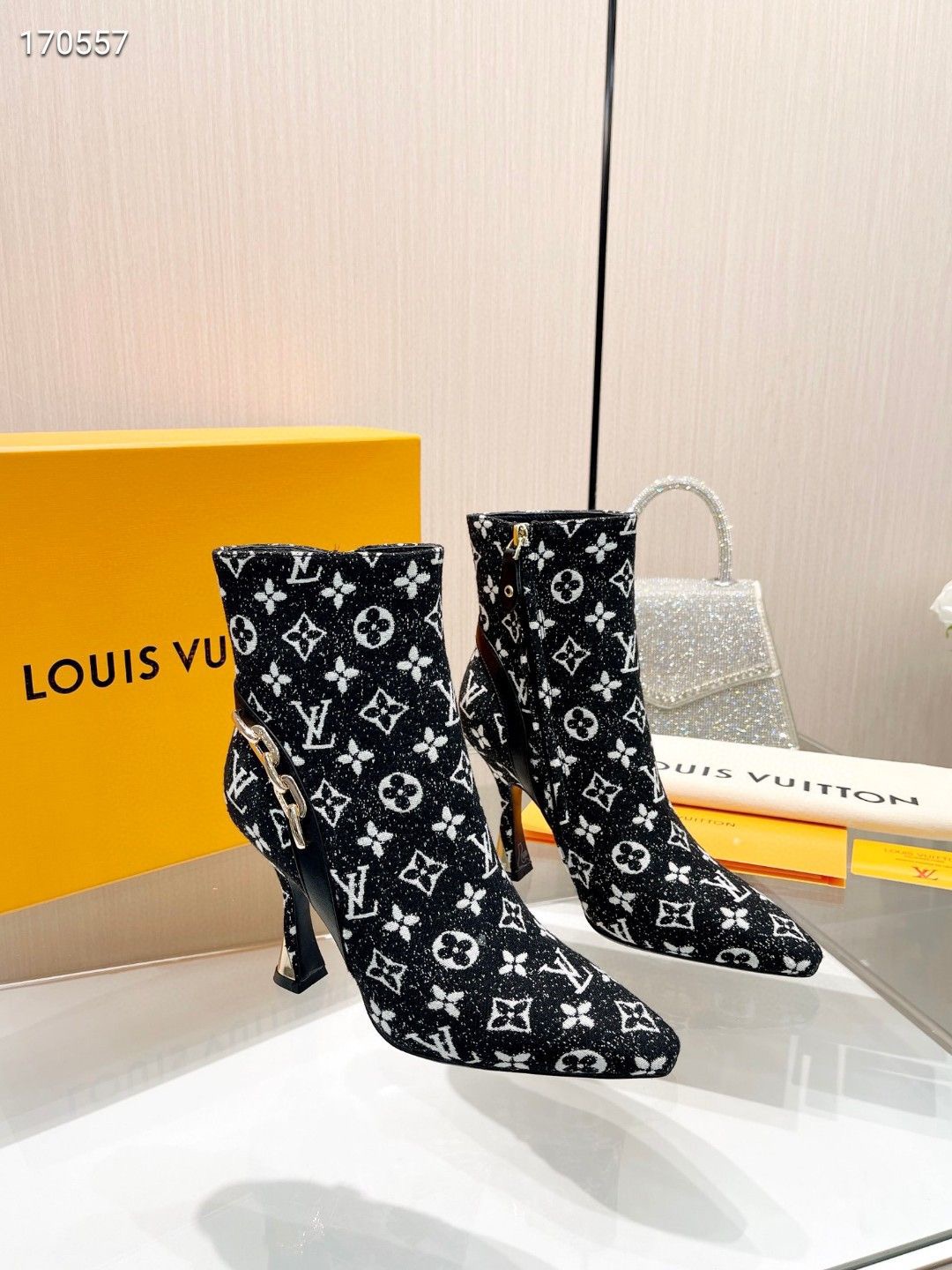 LV Runway Collection Monogram Ankle Boots