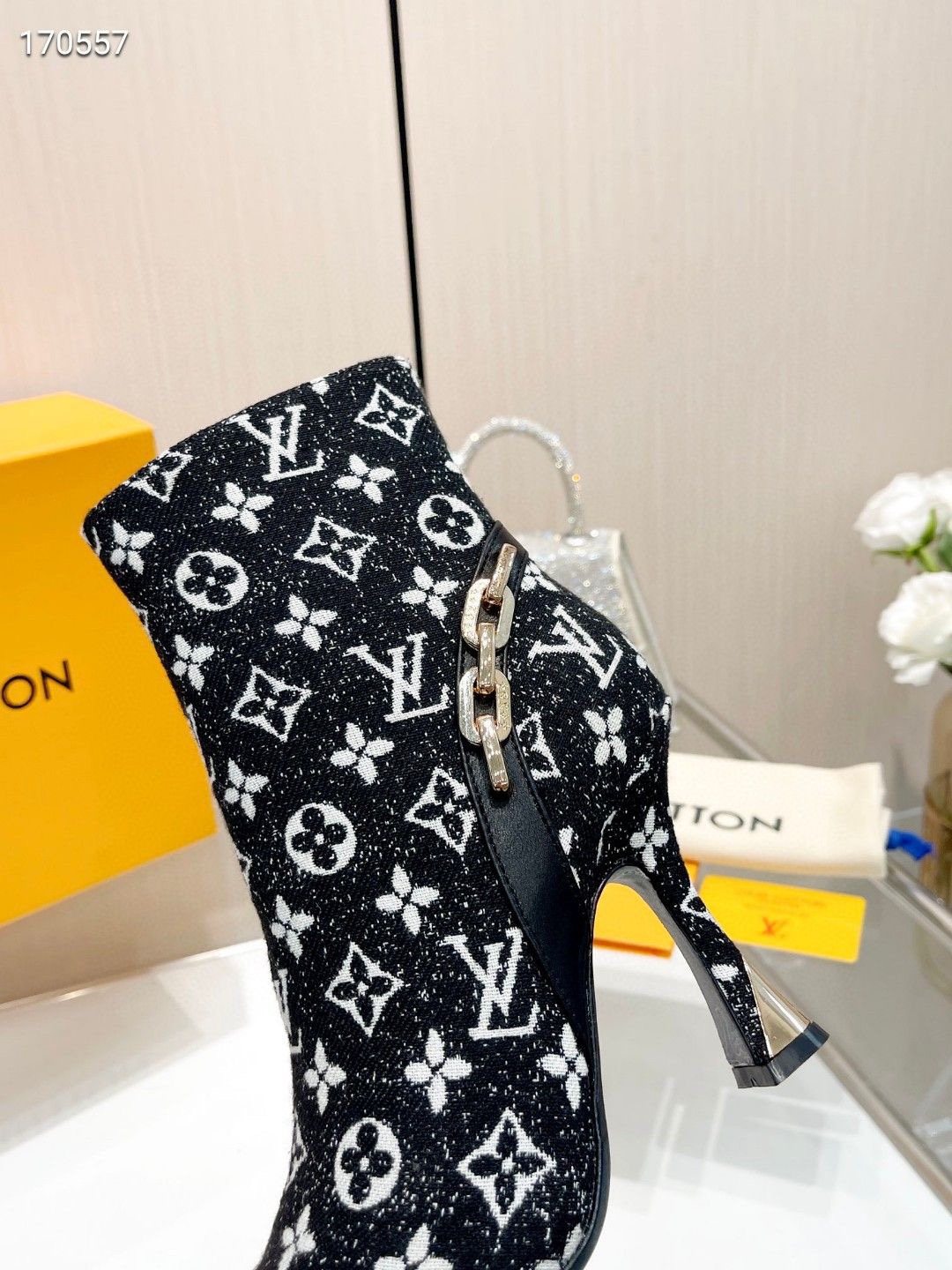 LV Runway Collection Monogram Ankle Boots