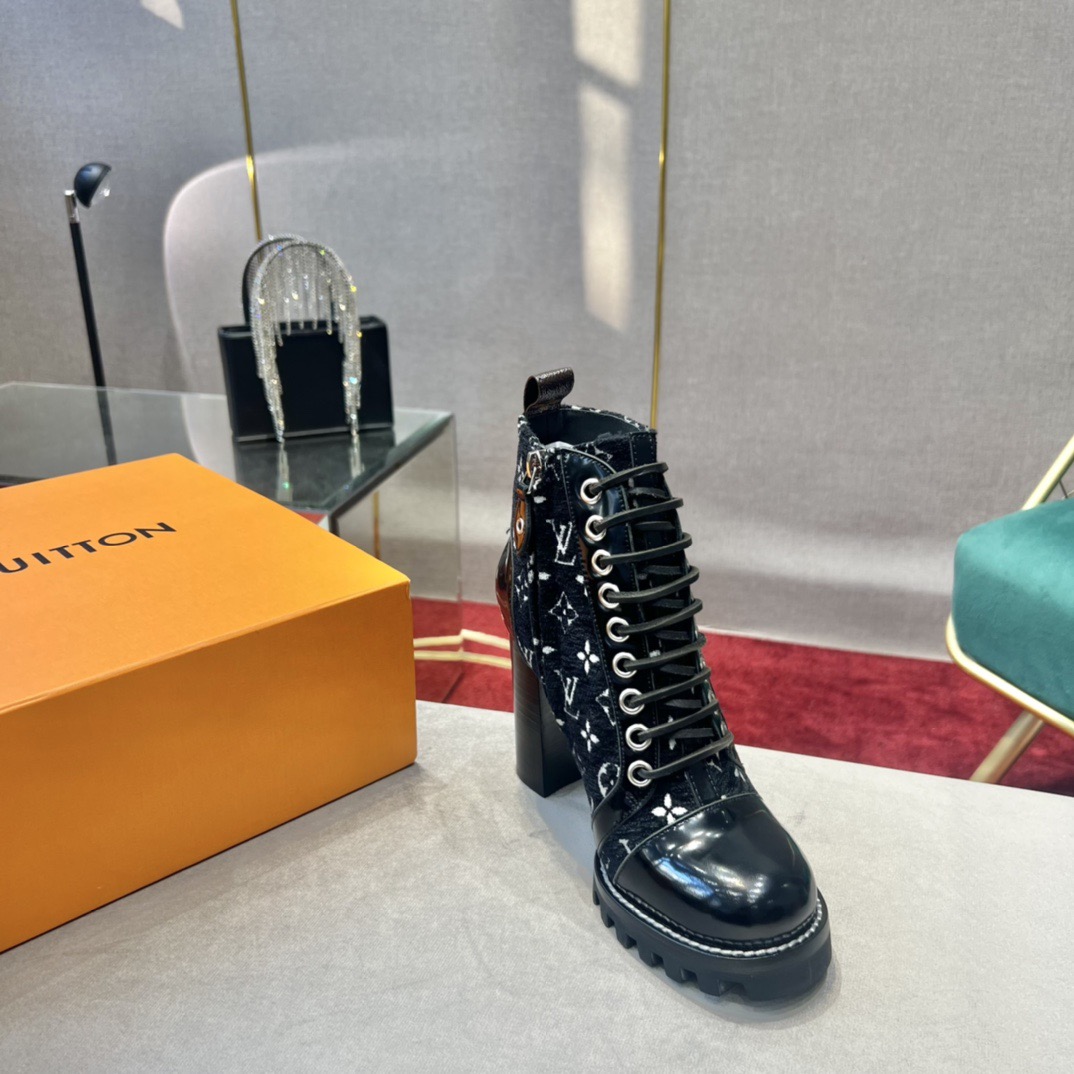 LV Star Trail Leather Ankle Boots