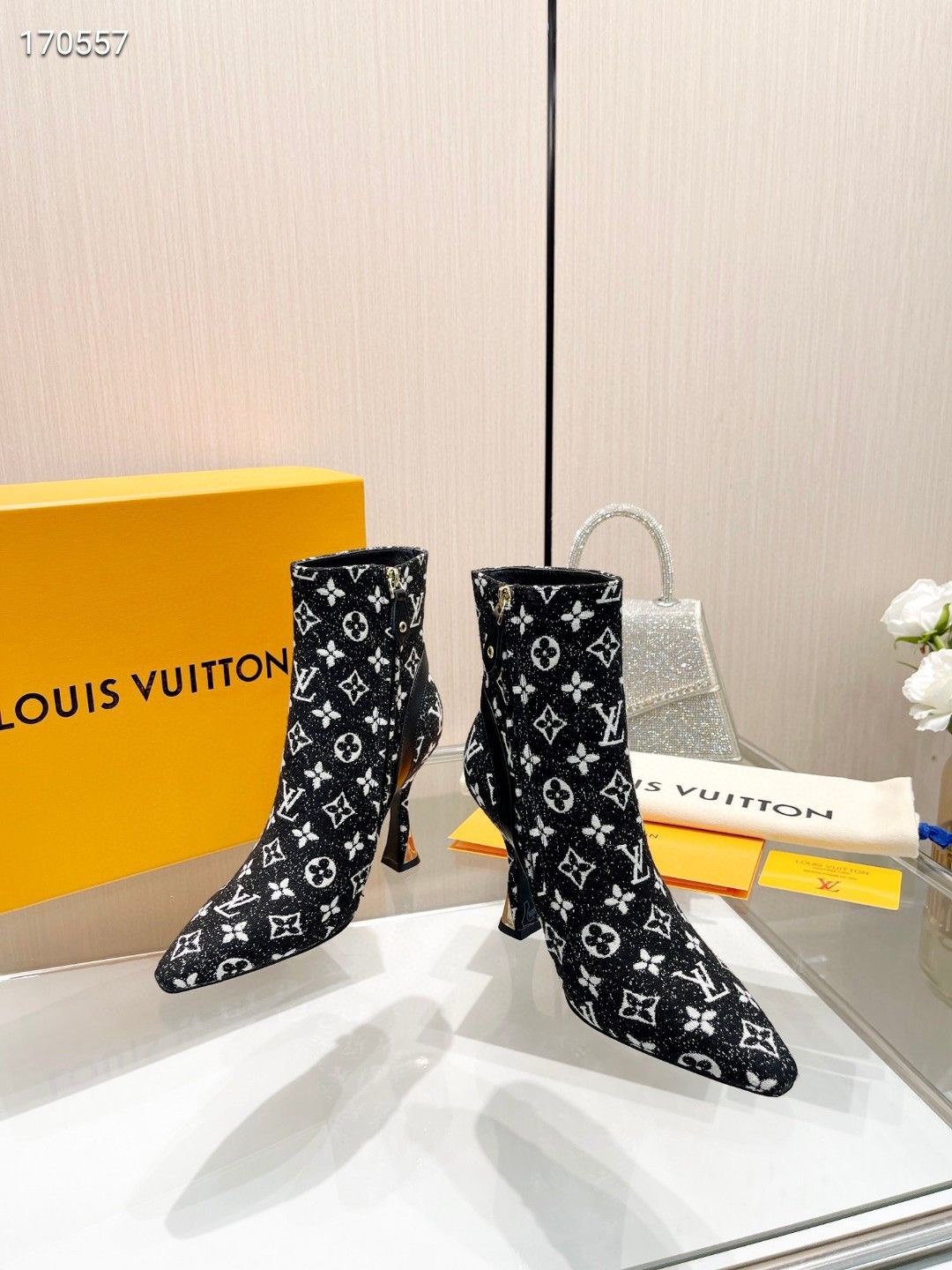 LV Runway Collection Monogram Ankle Boots