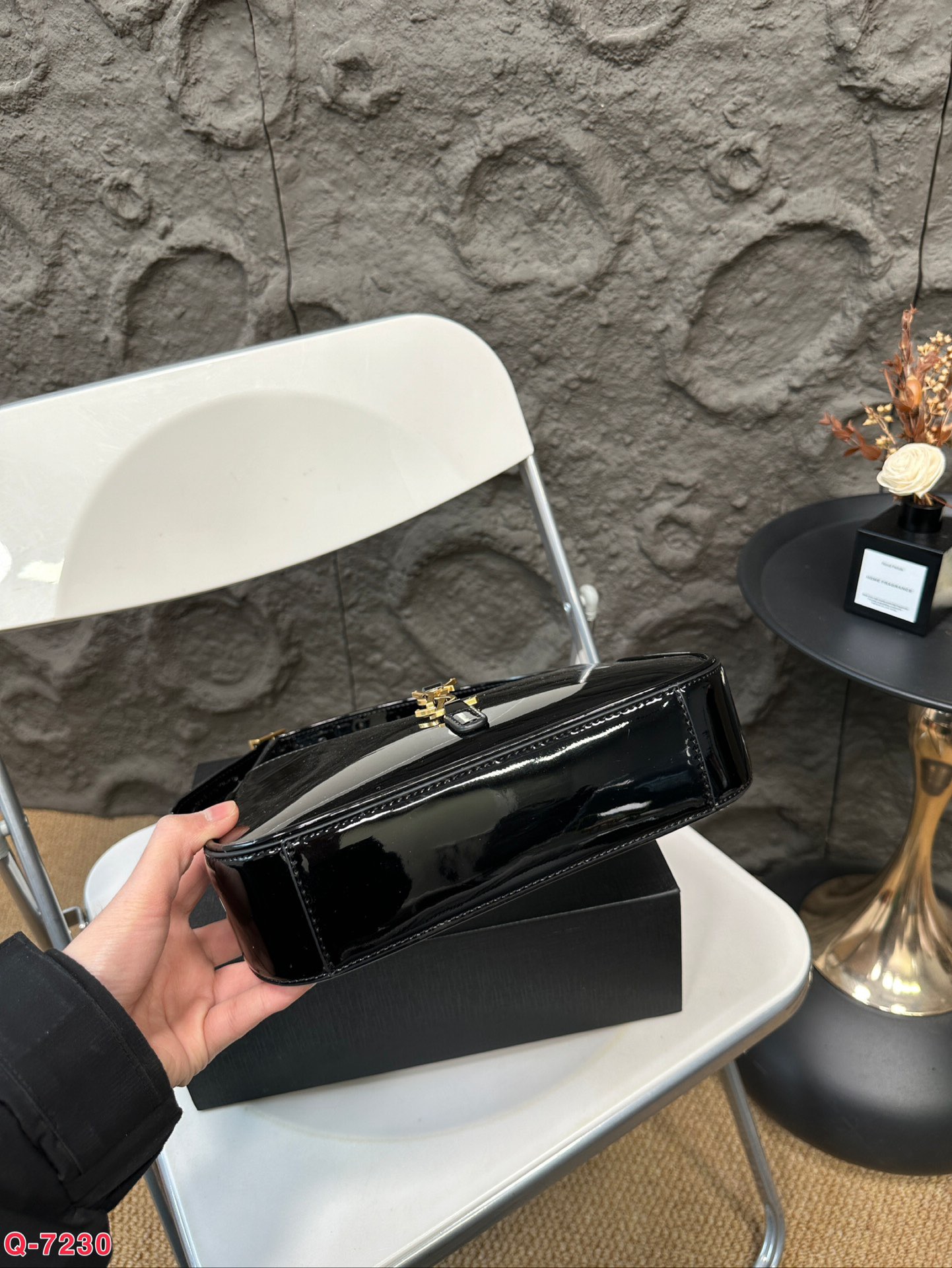 Saint Laurent Hobo Patent Leather Underarm Bag