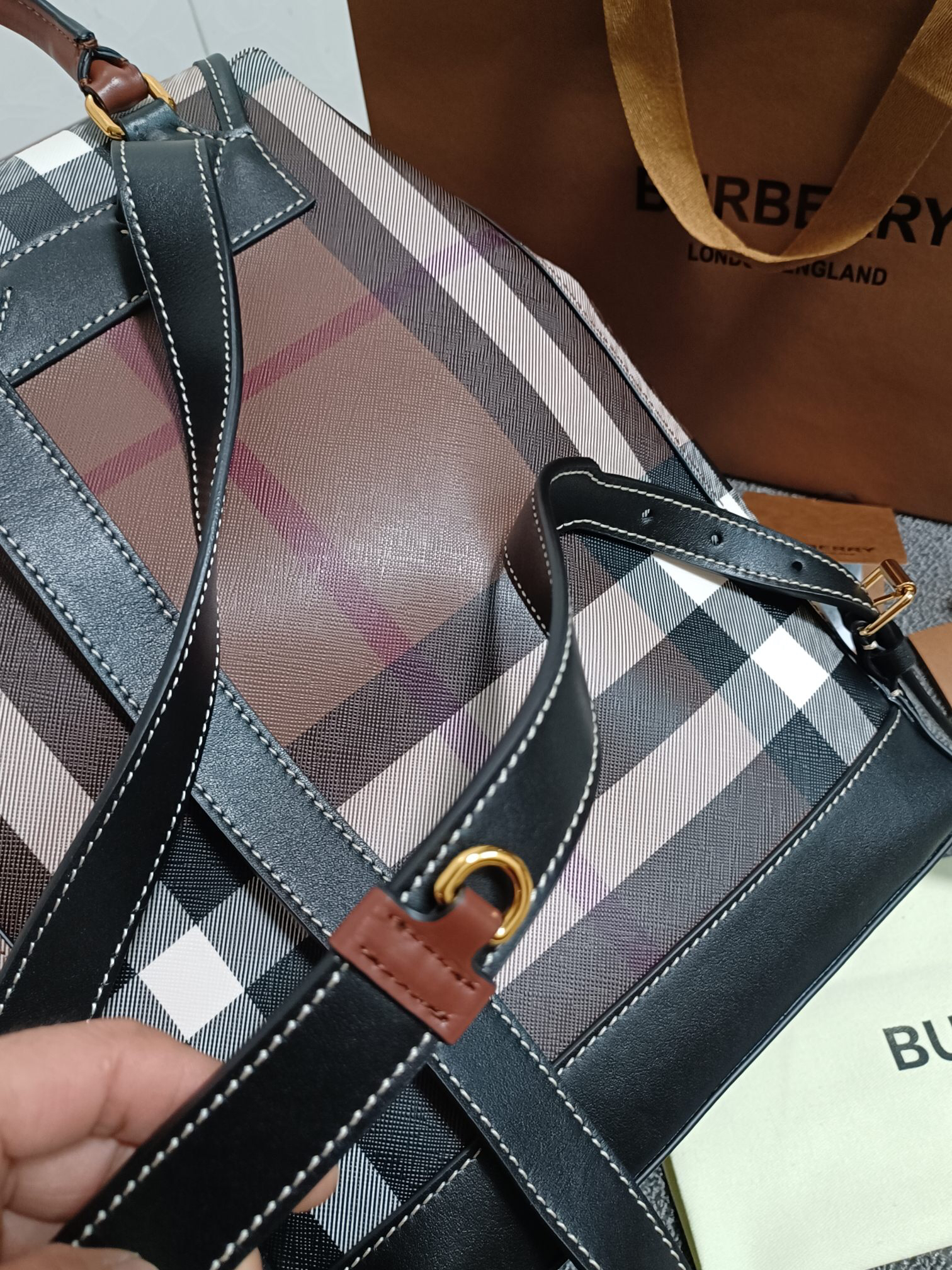 Burberry Plaid Backpack