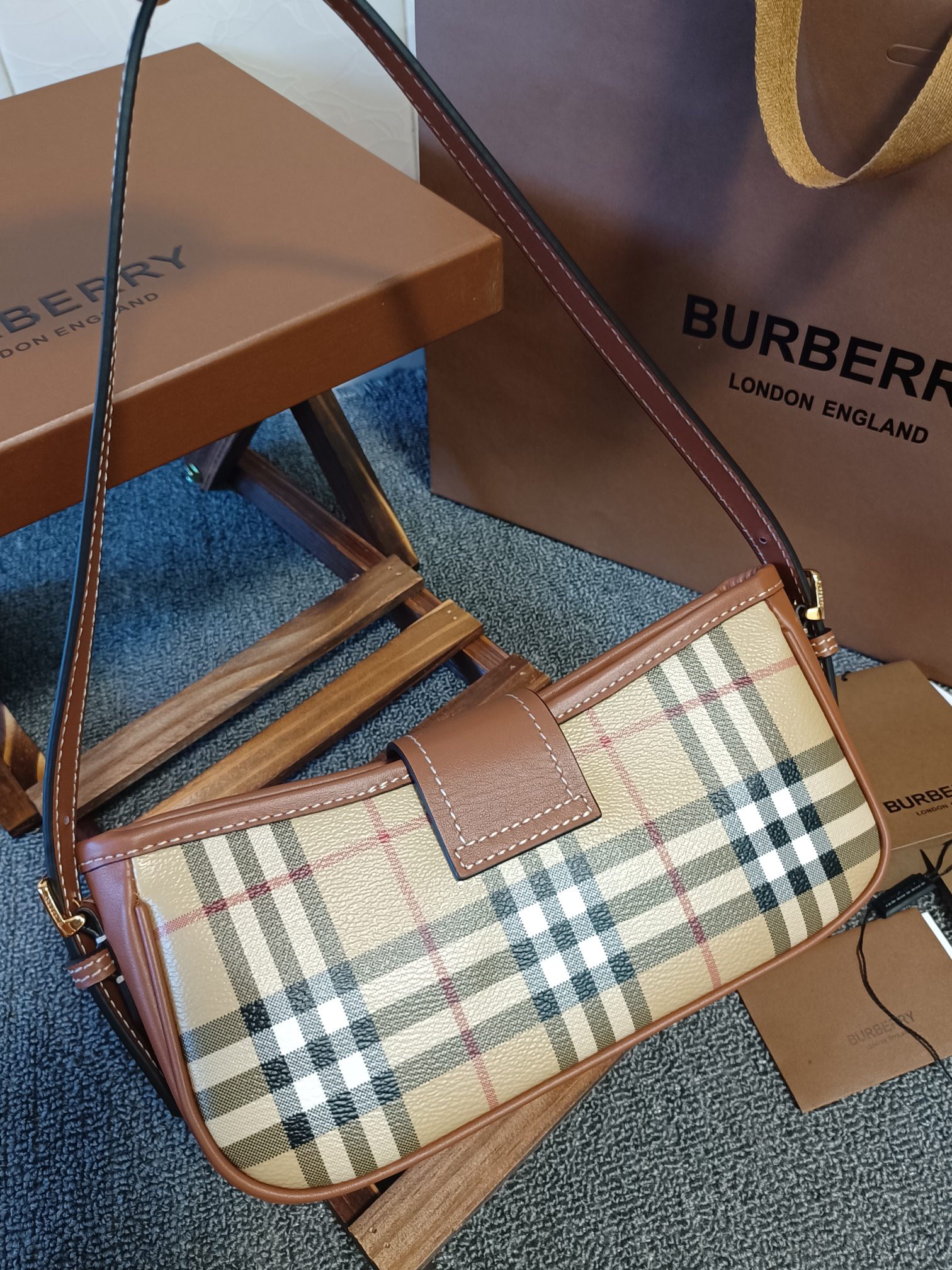 Burberry Check Sling Bag