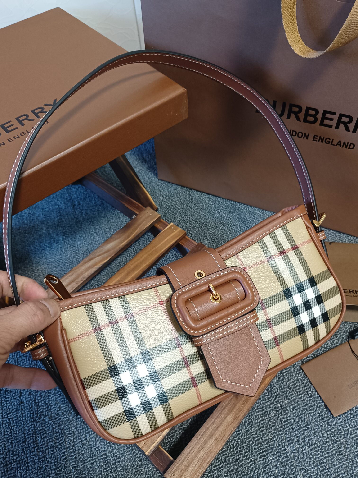 Burberry Check Sling Bag
