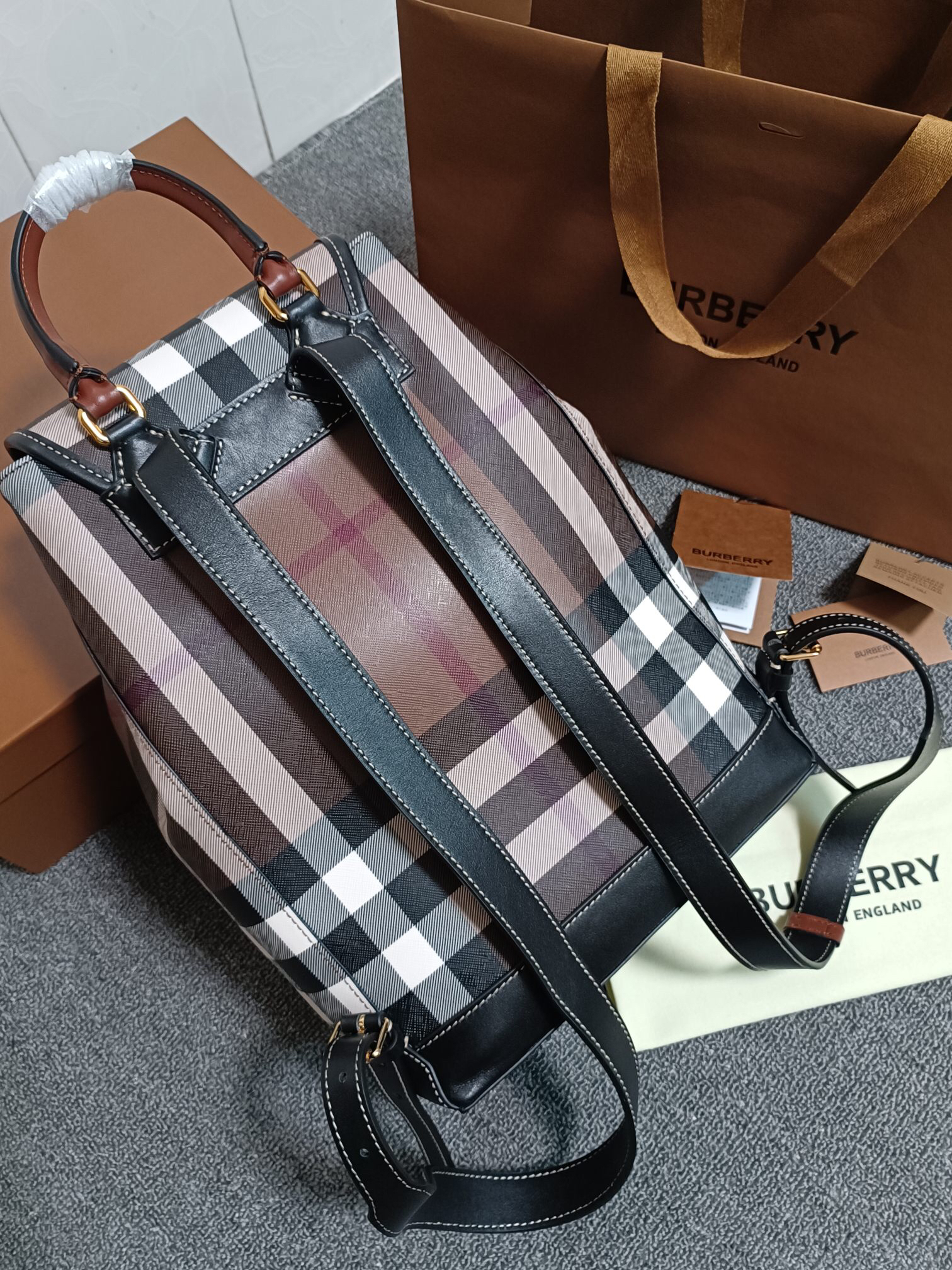 Burberry Plaid Backpack