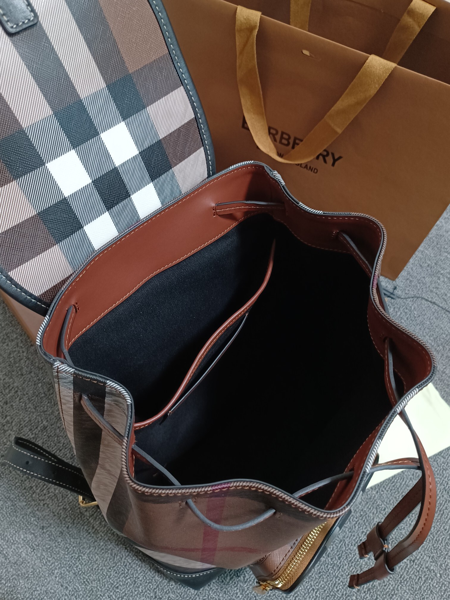 Burberry Plaid Backpack
