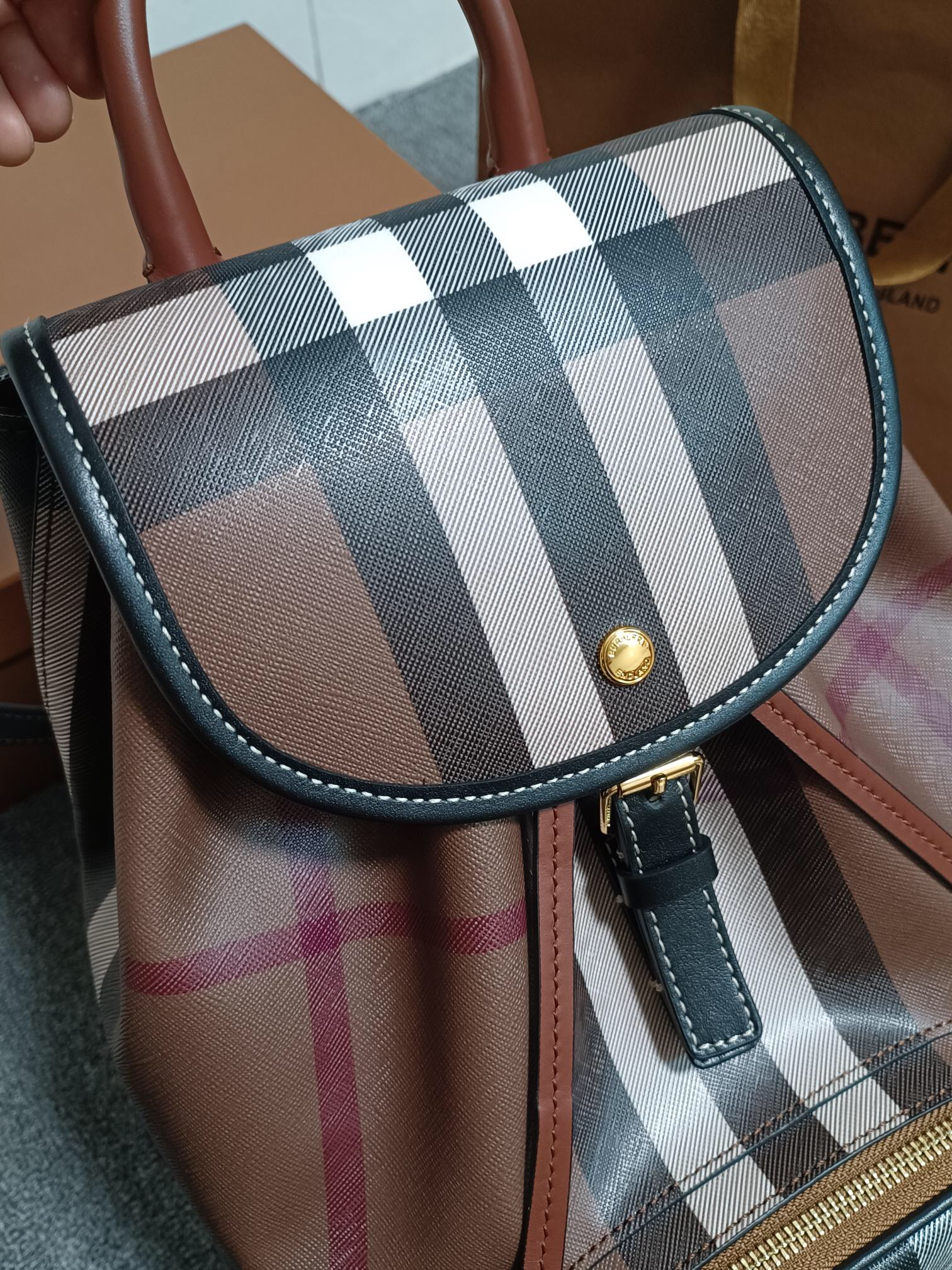 Burberry Plaid Backpack