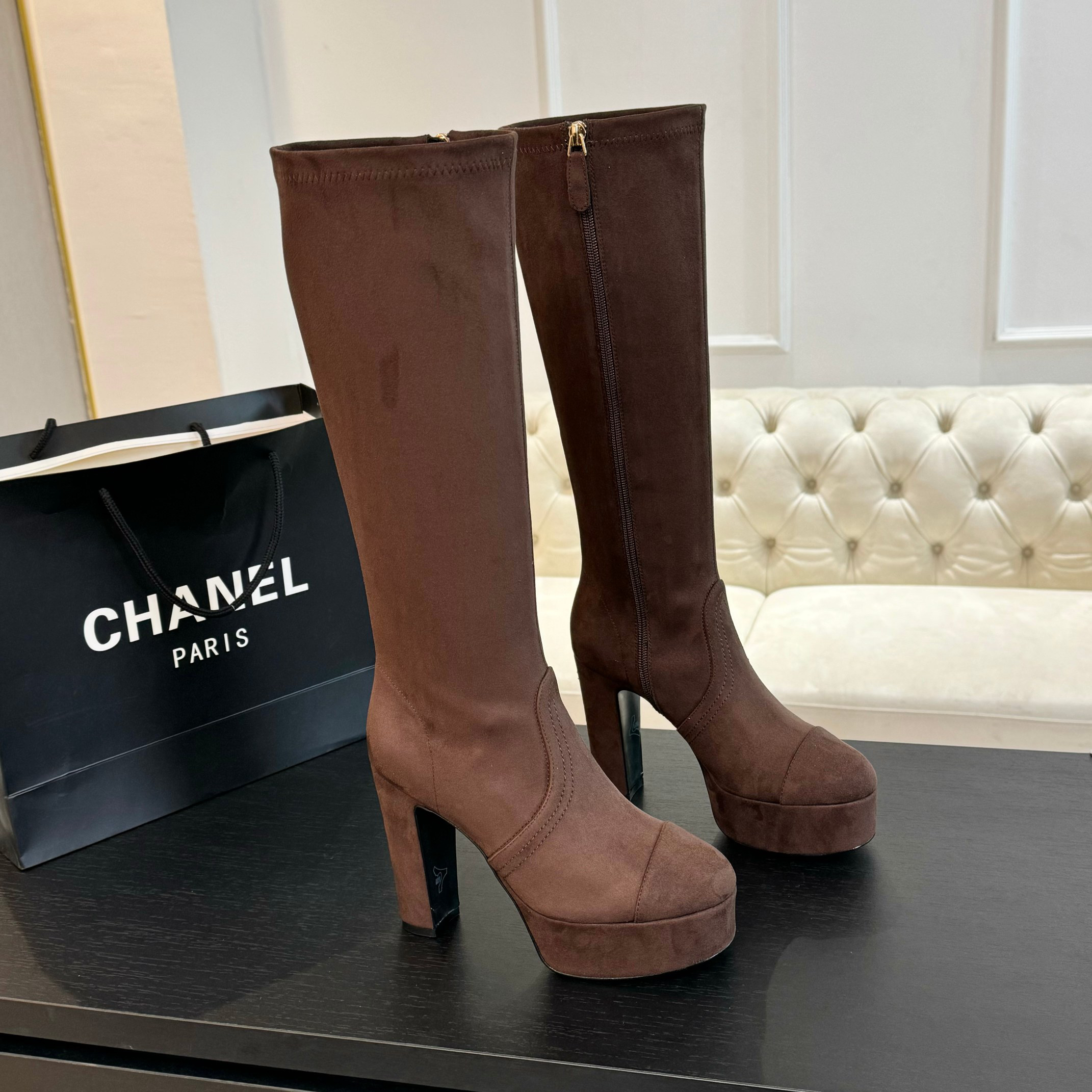 Chanel Autumn-Winter Elastic Boots