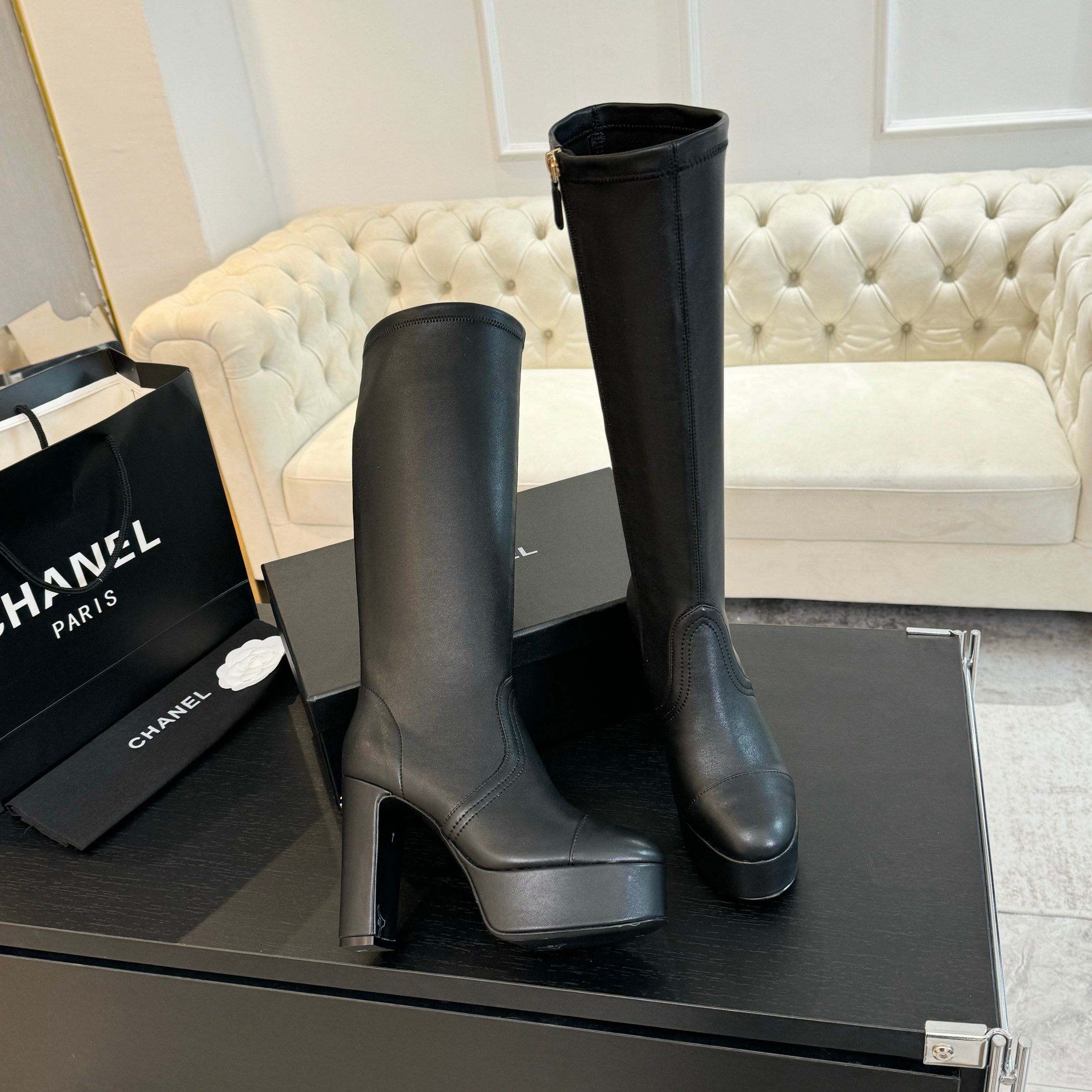 Chanel Autumn-Winter Elastic Boots
