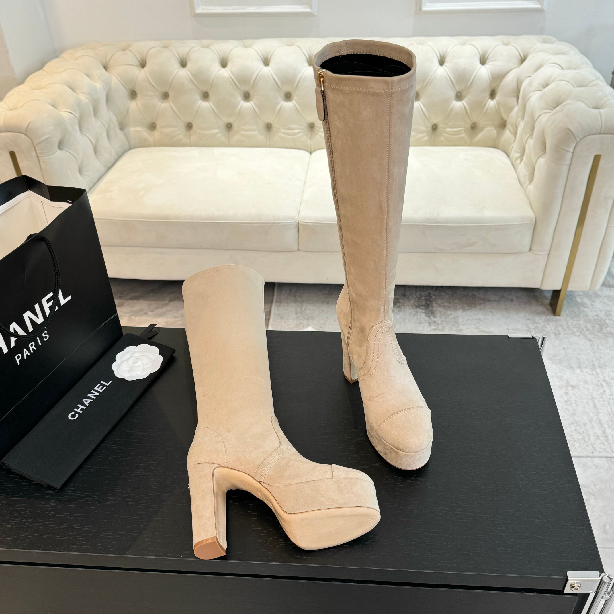 Chanel Autumn-Winter Elastic Boots