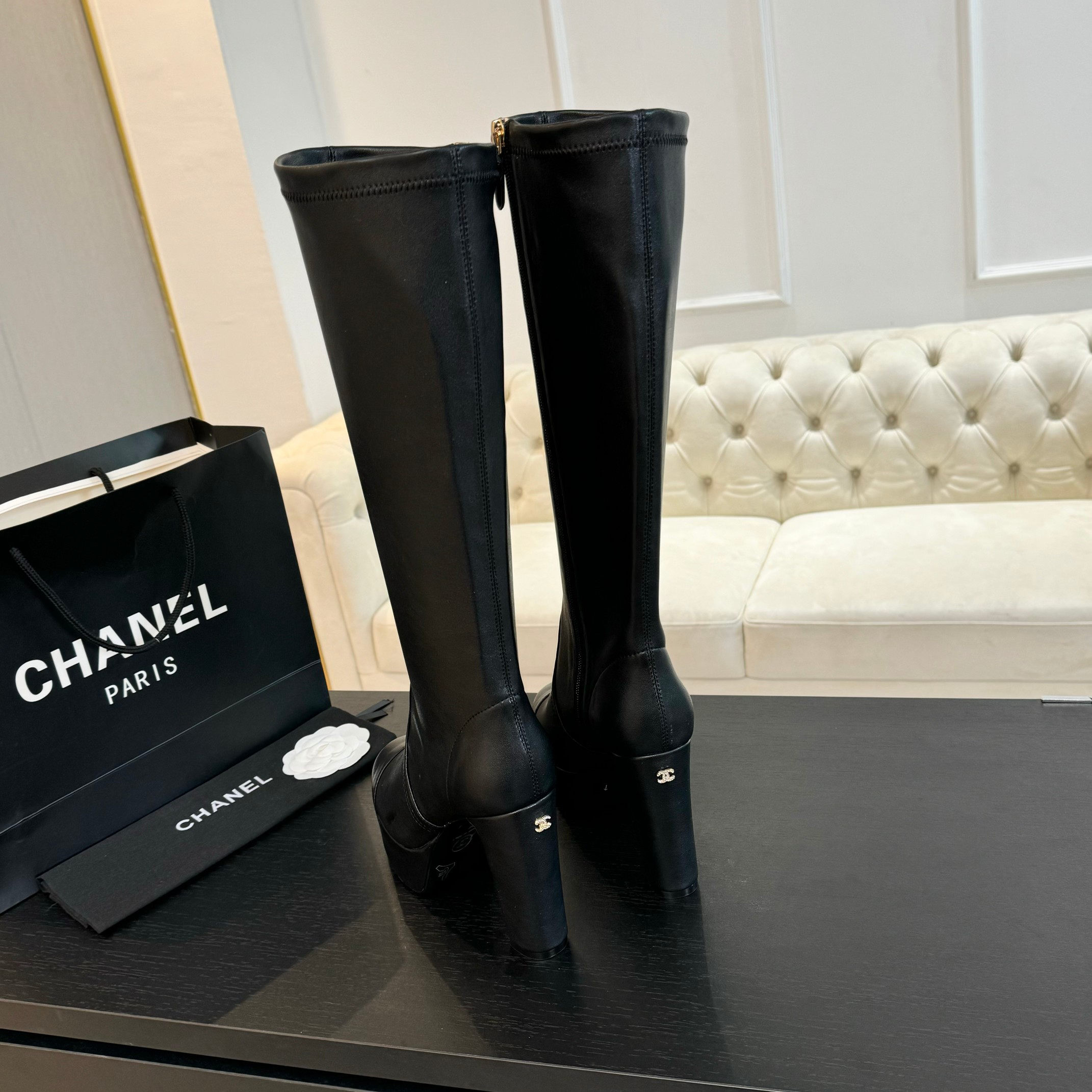 Chanel Autumn-Winter Elastic Boots