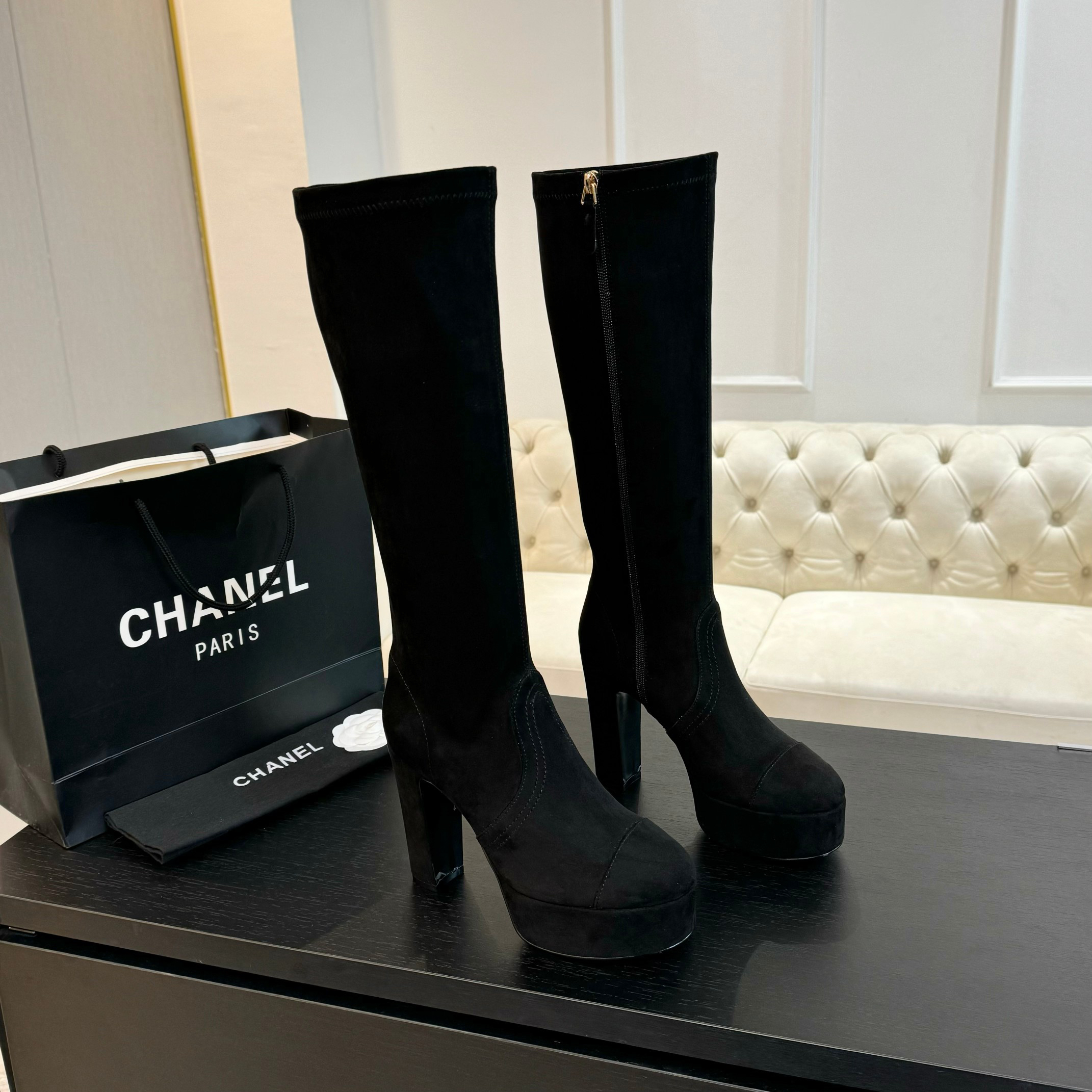 Chanel Autumn-Winter Elastic Boots