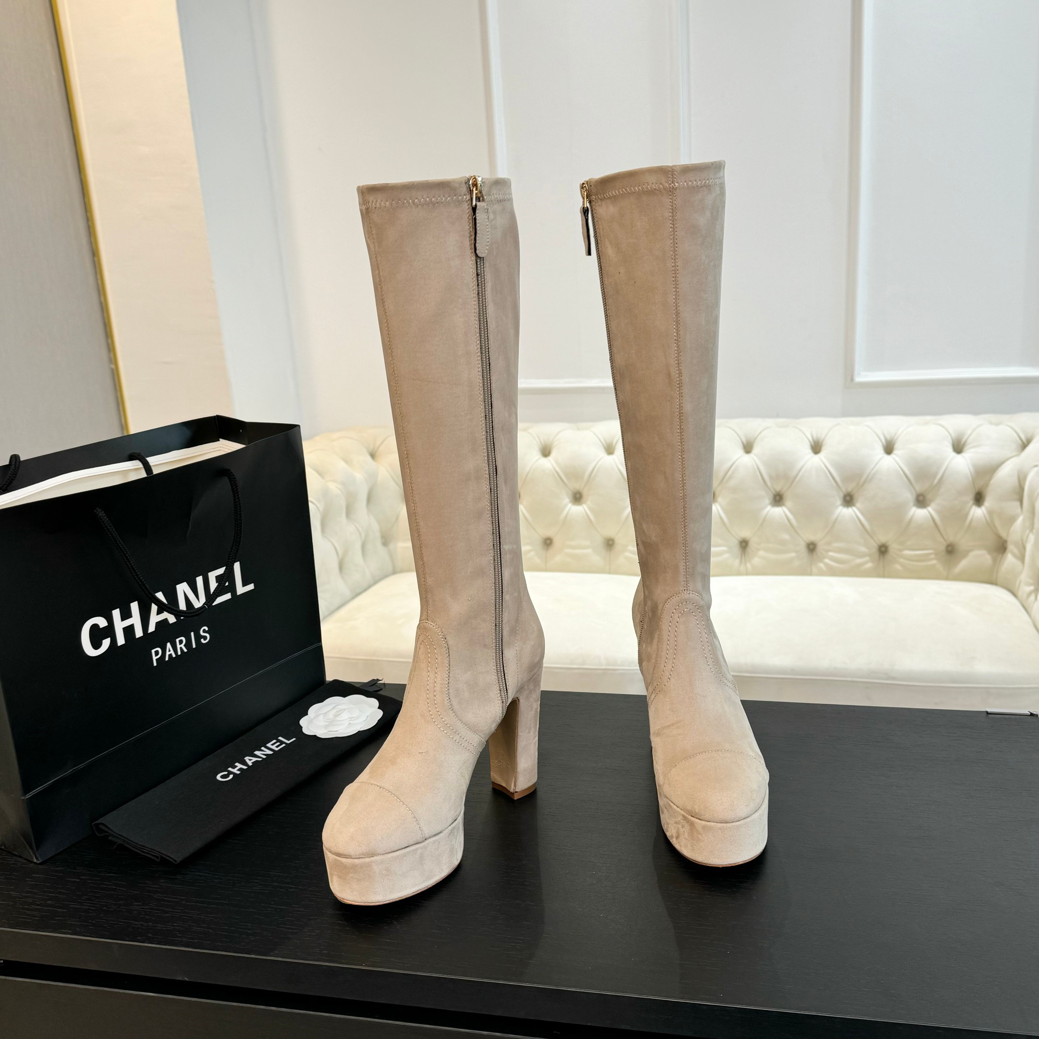Chanel Autumn-Winter Elastic Boots
