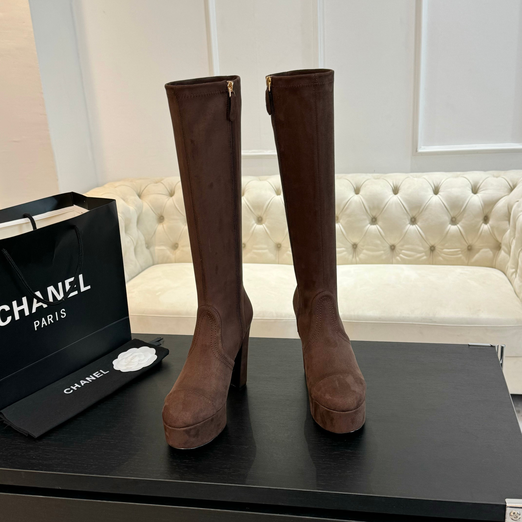 Chanel Autumn-Winter Elastic Boots