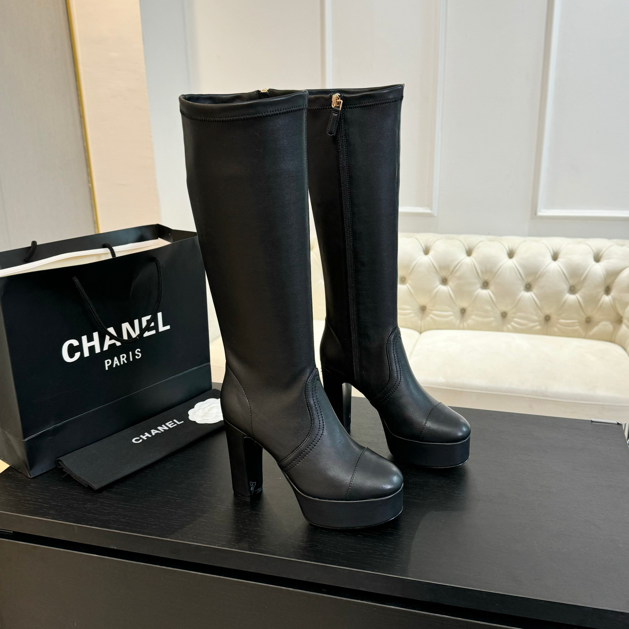 Chanel Autumn-Winter Elastic Boots