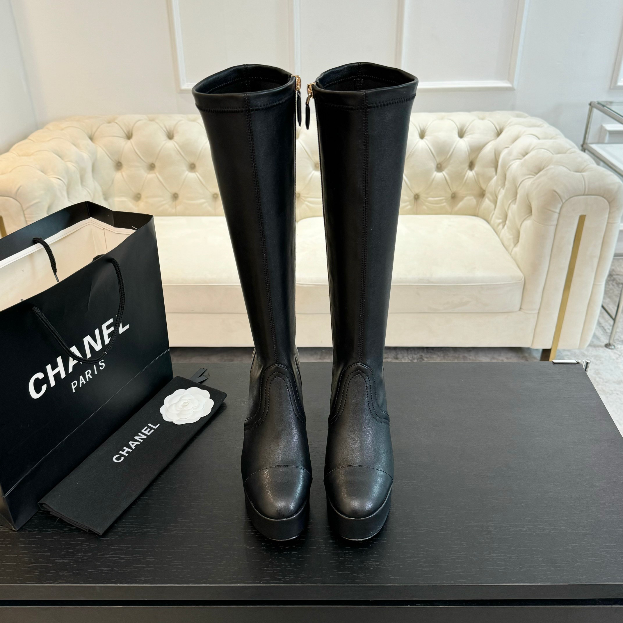 Chanel Autumn-Winter Elastic Boots