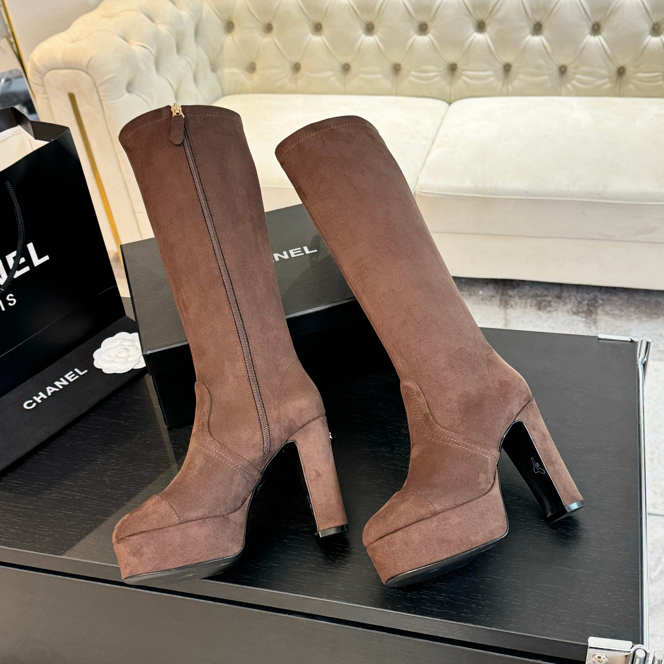 Chanel Autumn-Winter Elastic Boots
